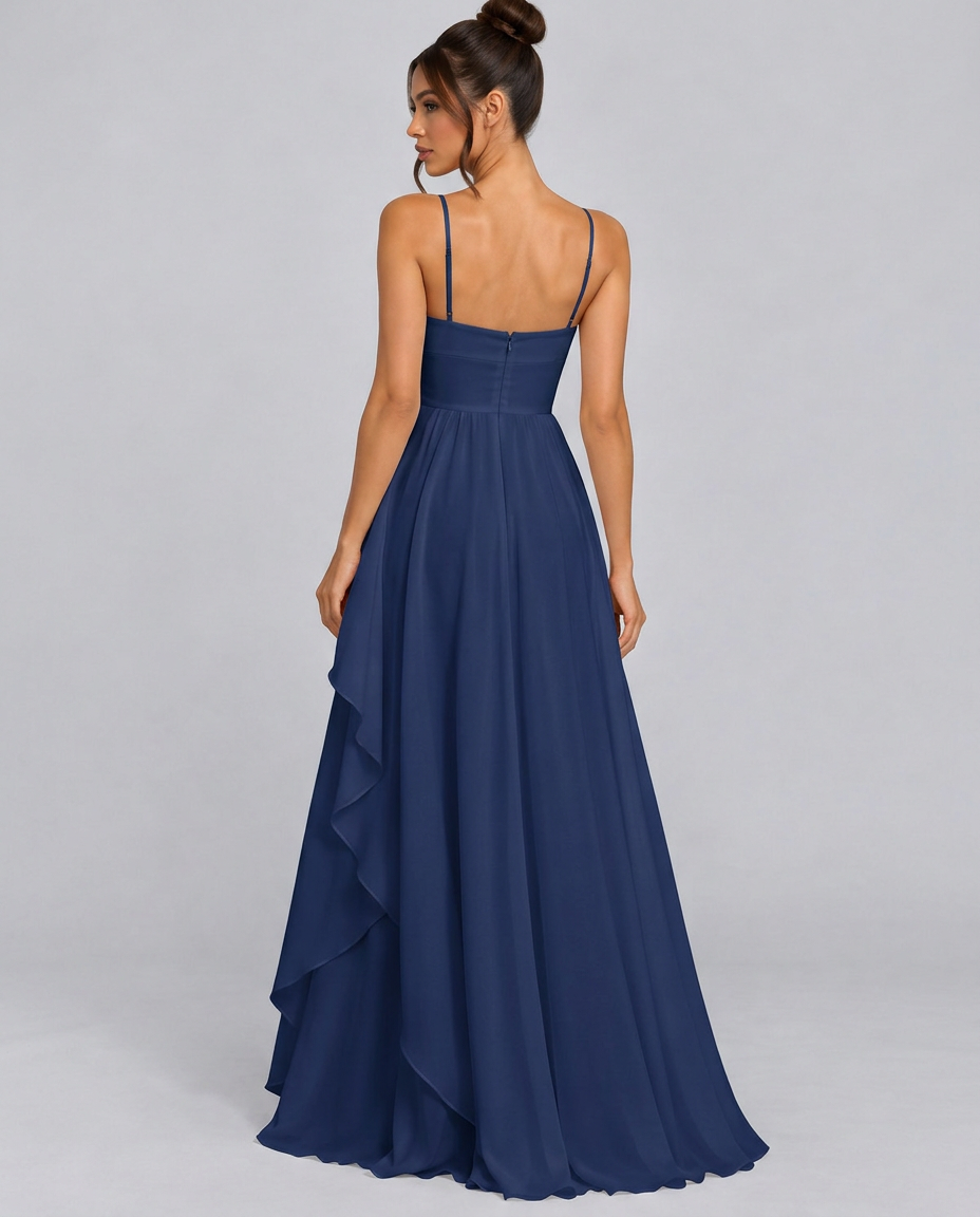 Yara | Spaghetti Strap A-Line Slip Maxi Dress