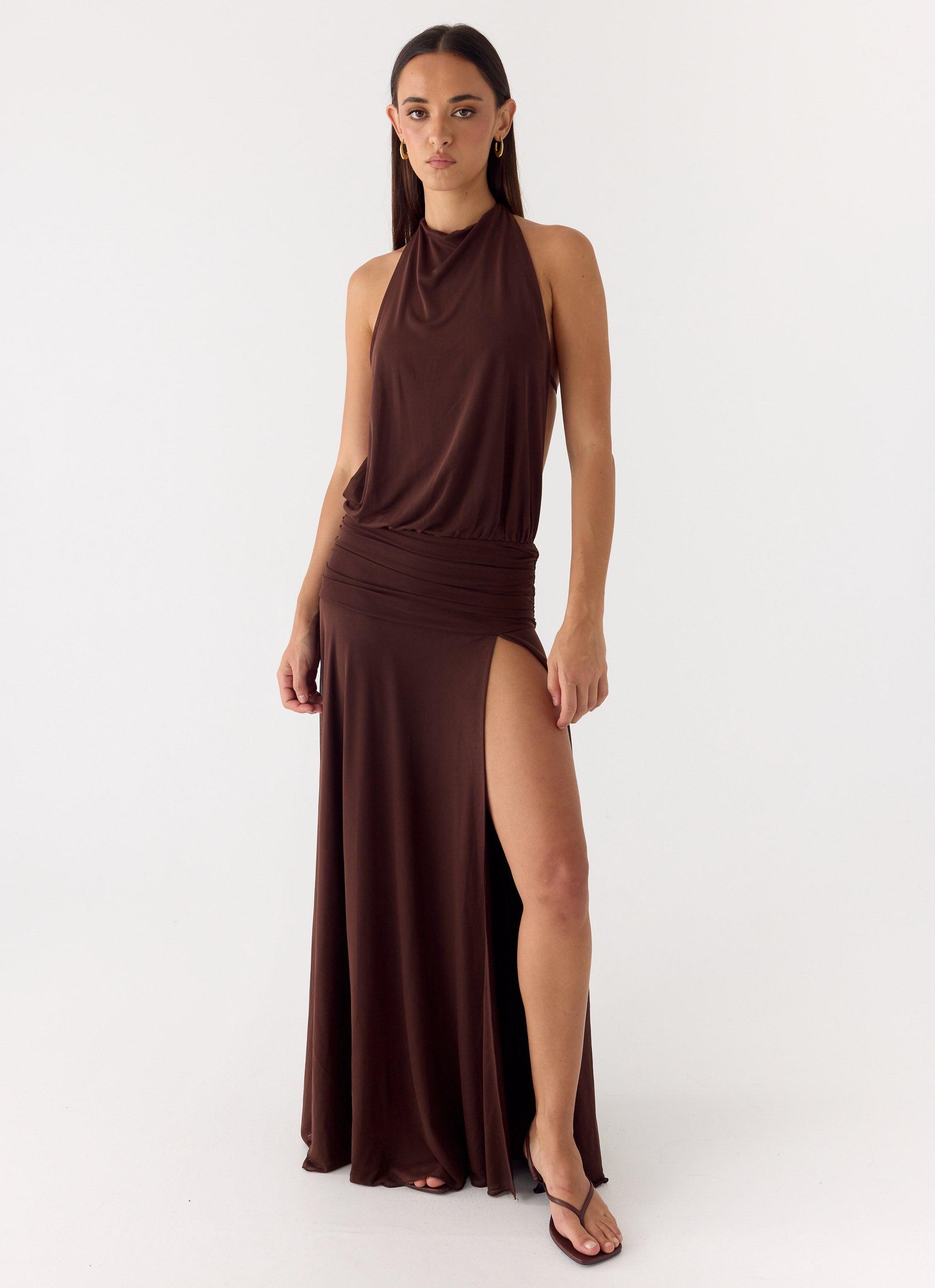 Clara | Off Shoulder Ruffle Hem Maxi Dress