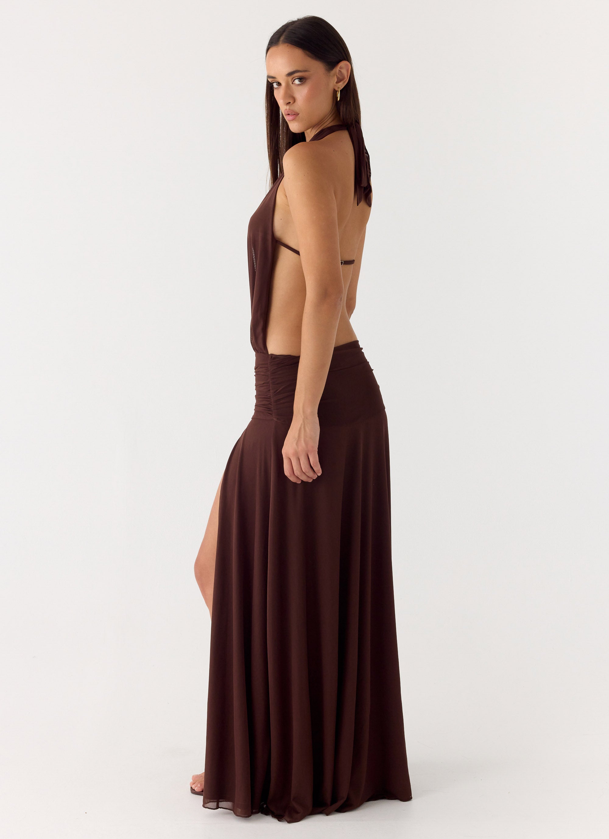 Clara | Off Shoulder Ruffle Hem Maxi Dress