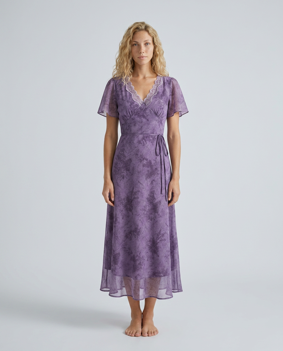 Lavinia | Butterfly Sleeve Floral Midi Dress