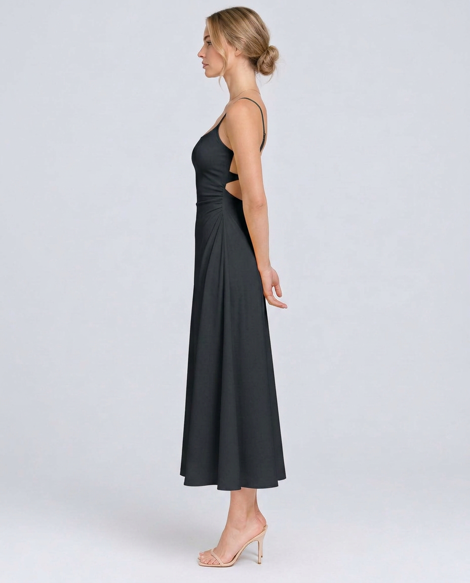 Blair | Spaghetti Strap Corset Midi Dress