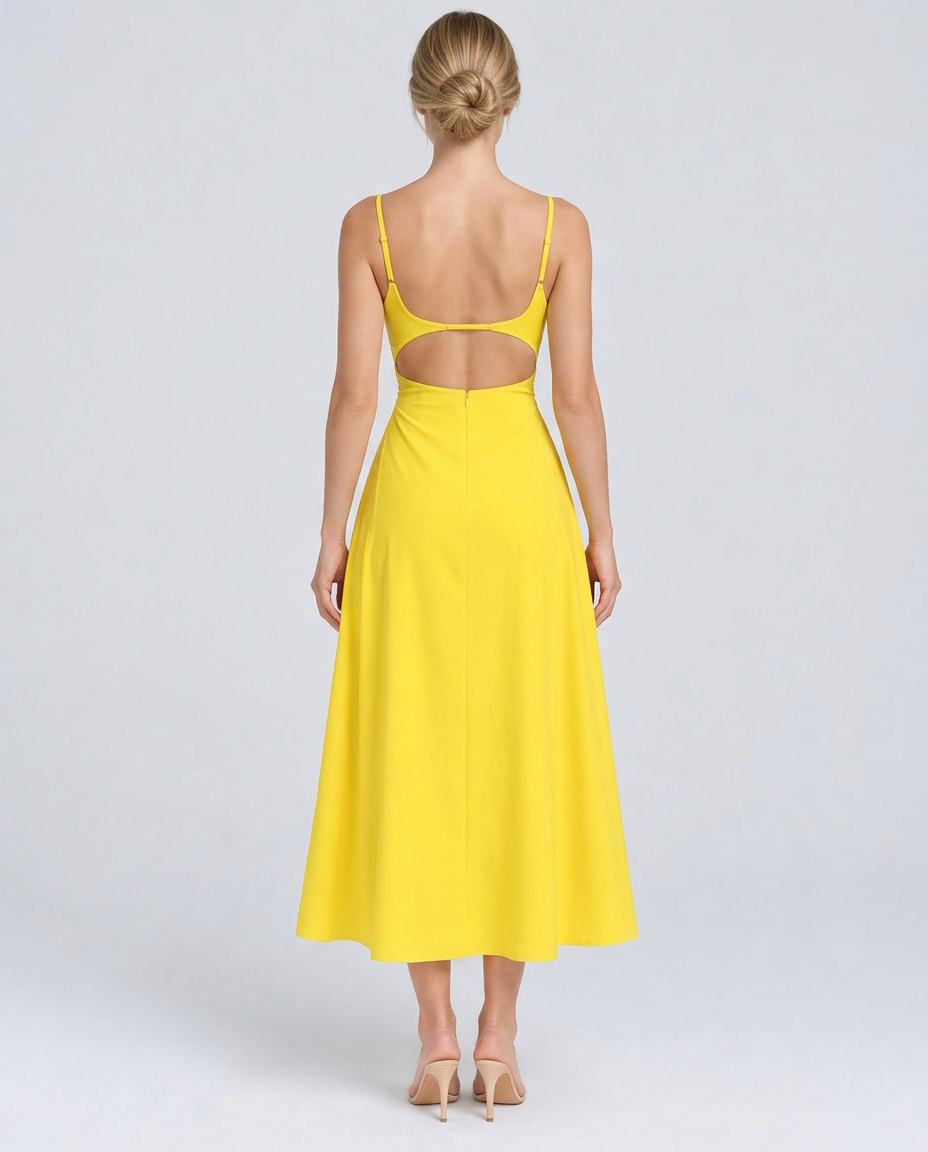 Blair | Spaghetti Strap Corset Midi Dress