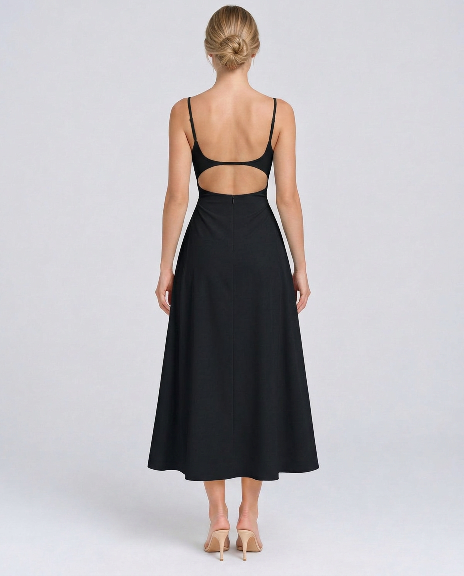 Blair | Spaghetti Strap Corset Midi Dress