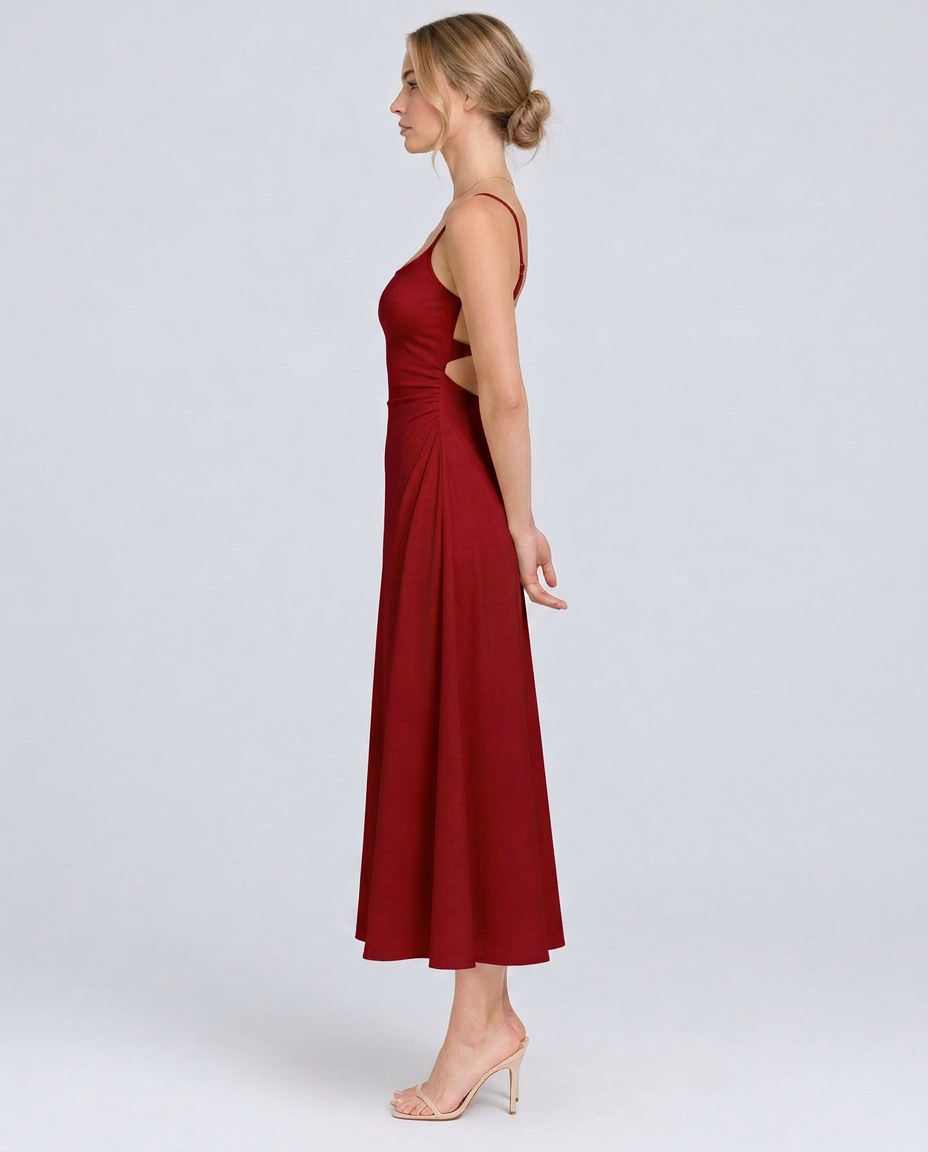 Blair | Spaghetti Strap Corset Midi Dress