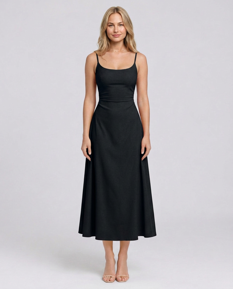 Blair | Spaghetti Strap Corset Midi Dress