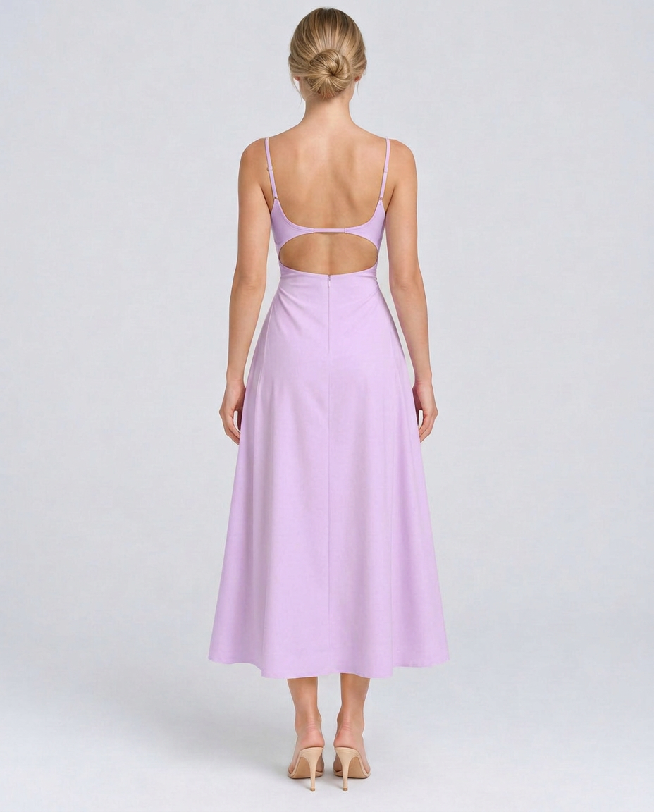 Blair | Spaghetti Strap Corset Midi Dress