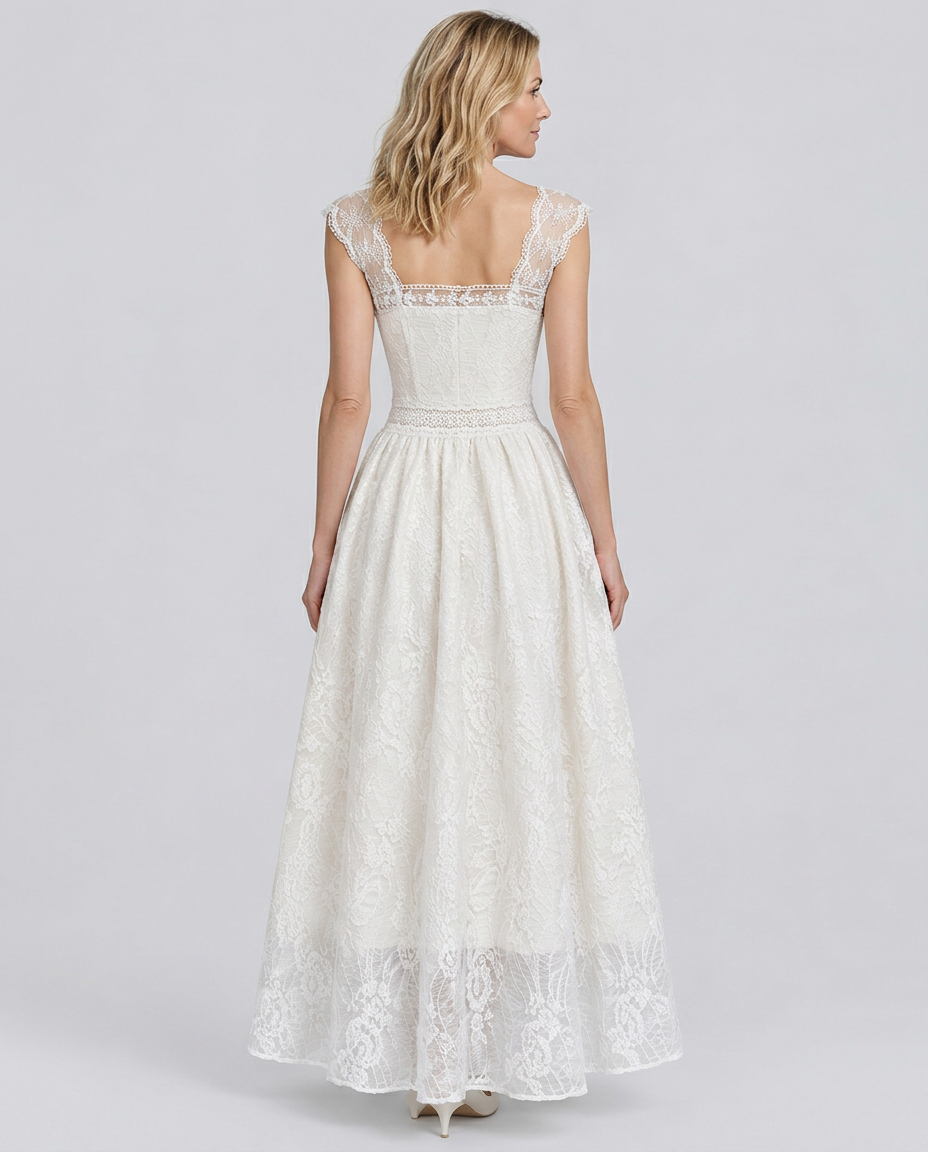Willa | Shirred Jacquard Slip Midi Dress