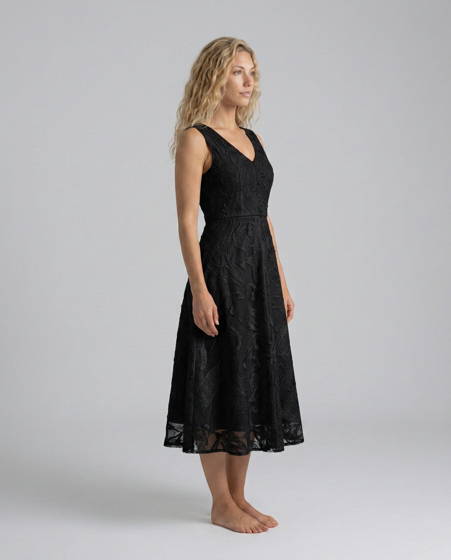 Seraphina | Square Neck Cross-Back Midi Dress