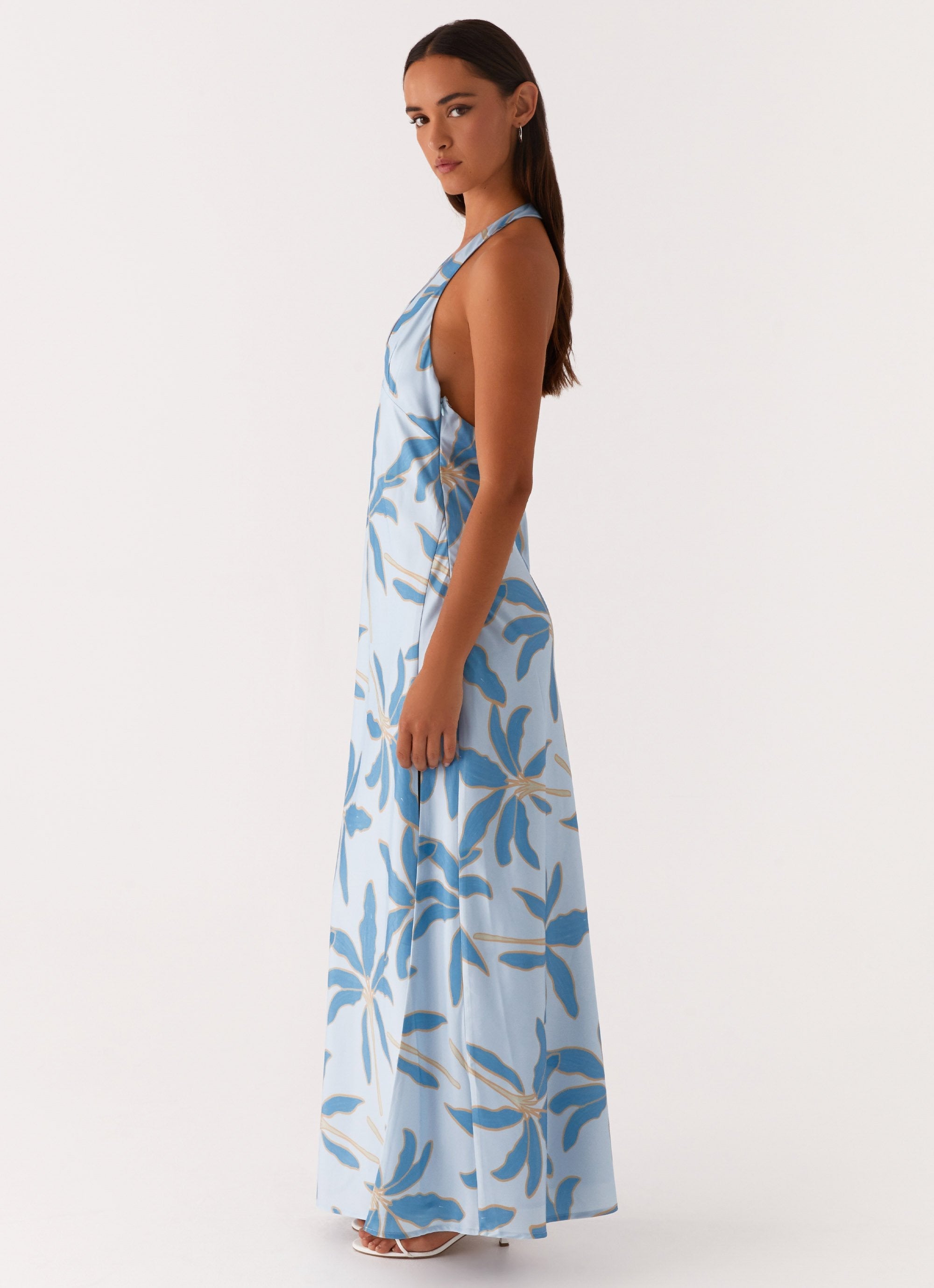 Candice | Maxi Dress with Halter Neck and Side Split