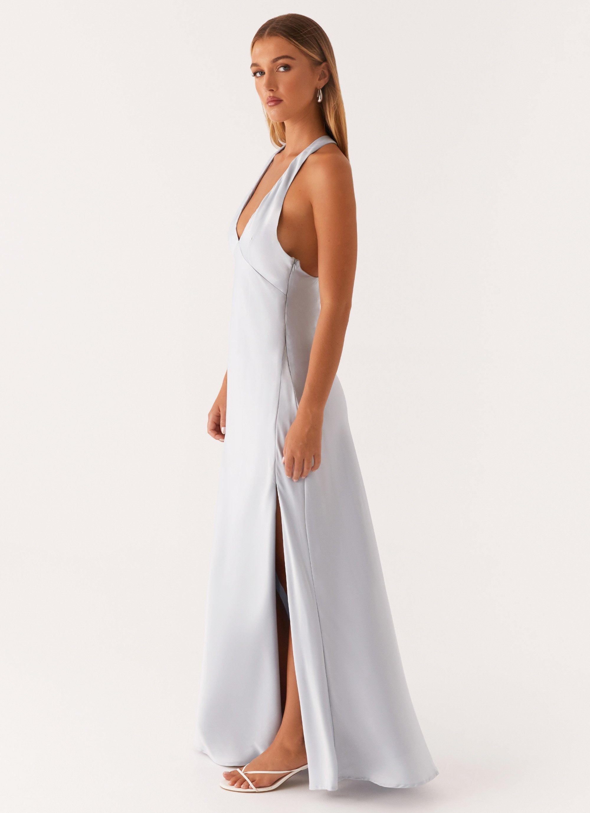 Candice | Maxi Dress with Halter Neck and Side Split