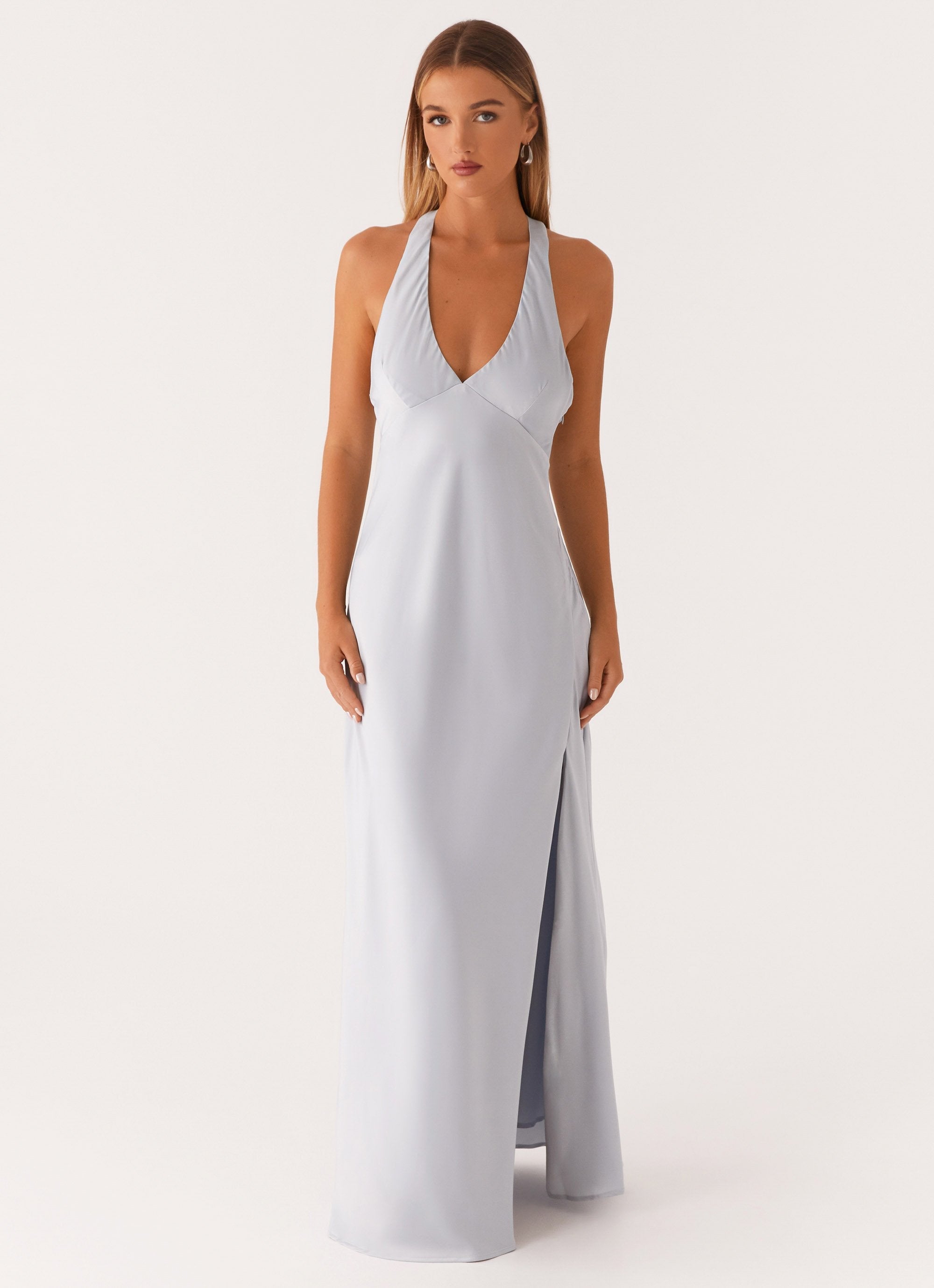 Candice | Maxi Dress with Halter Neck and Side Split