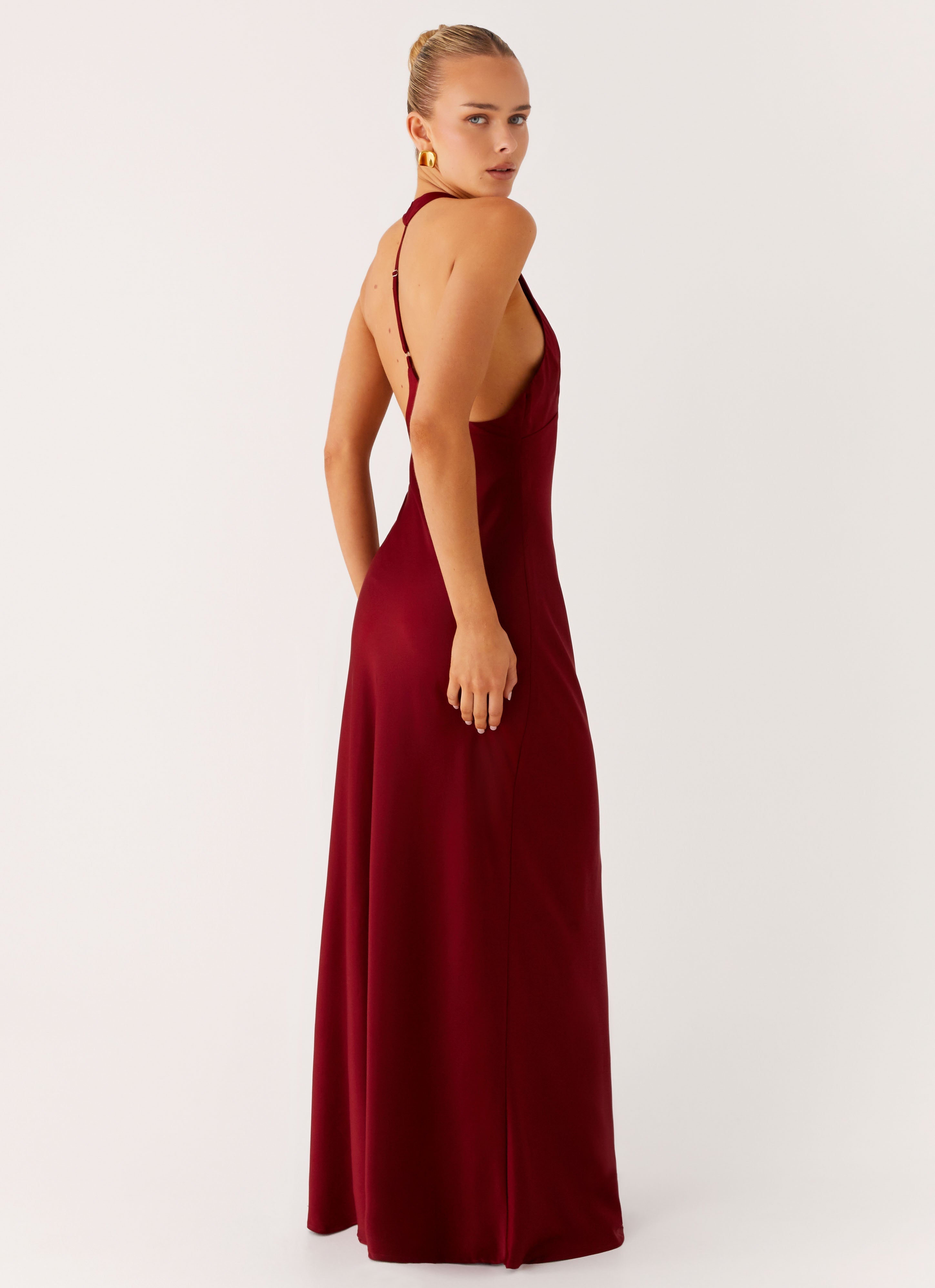 Candice | Maxi Dress with Halter Neck and Side Split