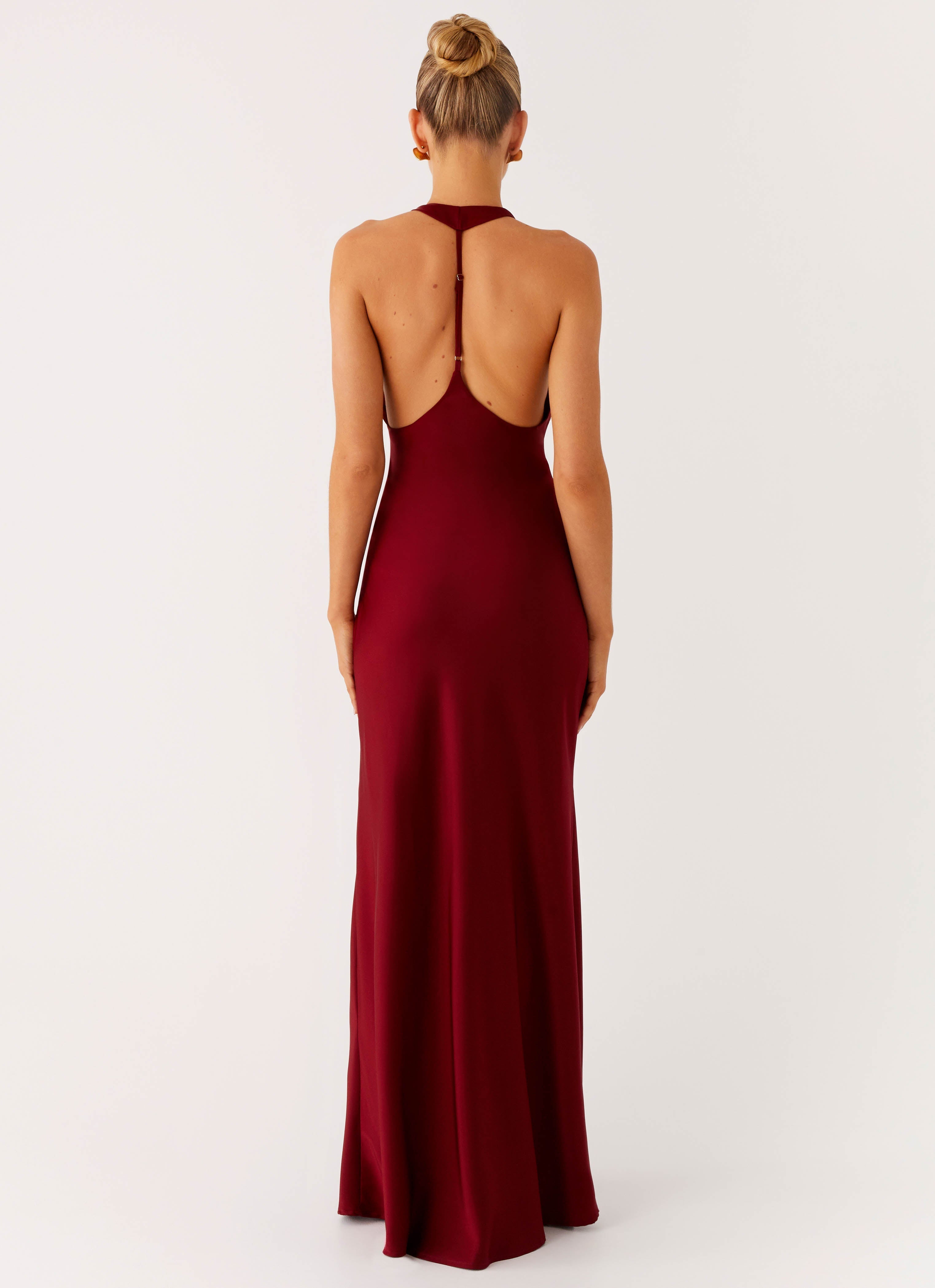 Candice | Maxi Dress with Halter Neck and Side Split
