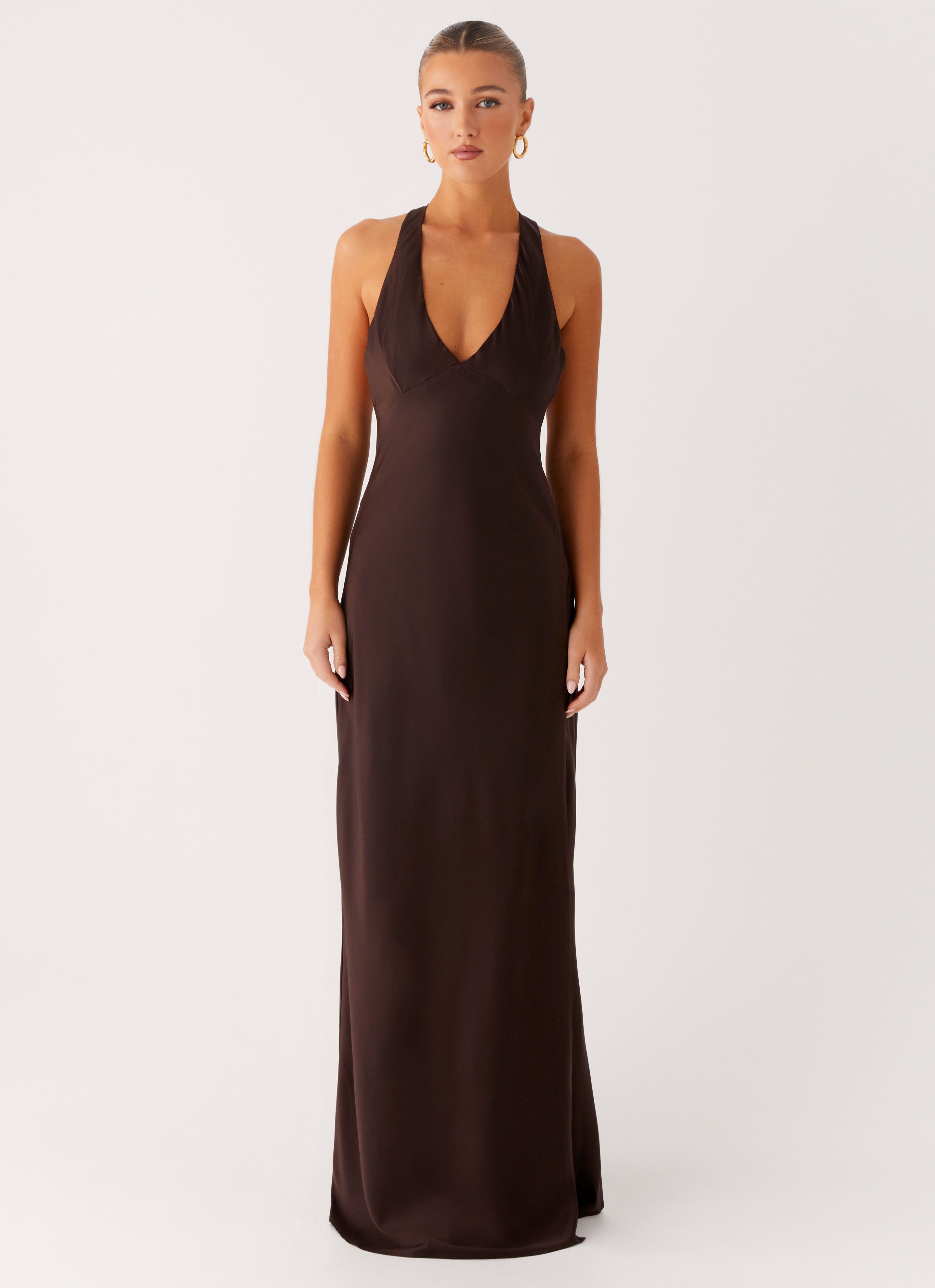 Candice | Maxi Dress with Halter Neck and Side Split