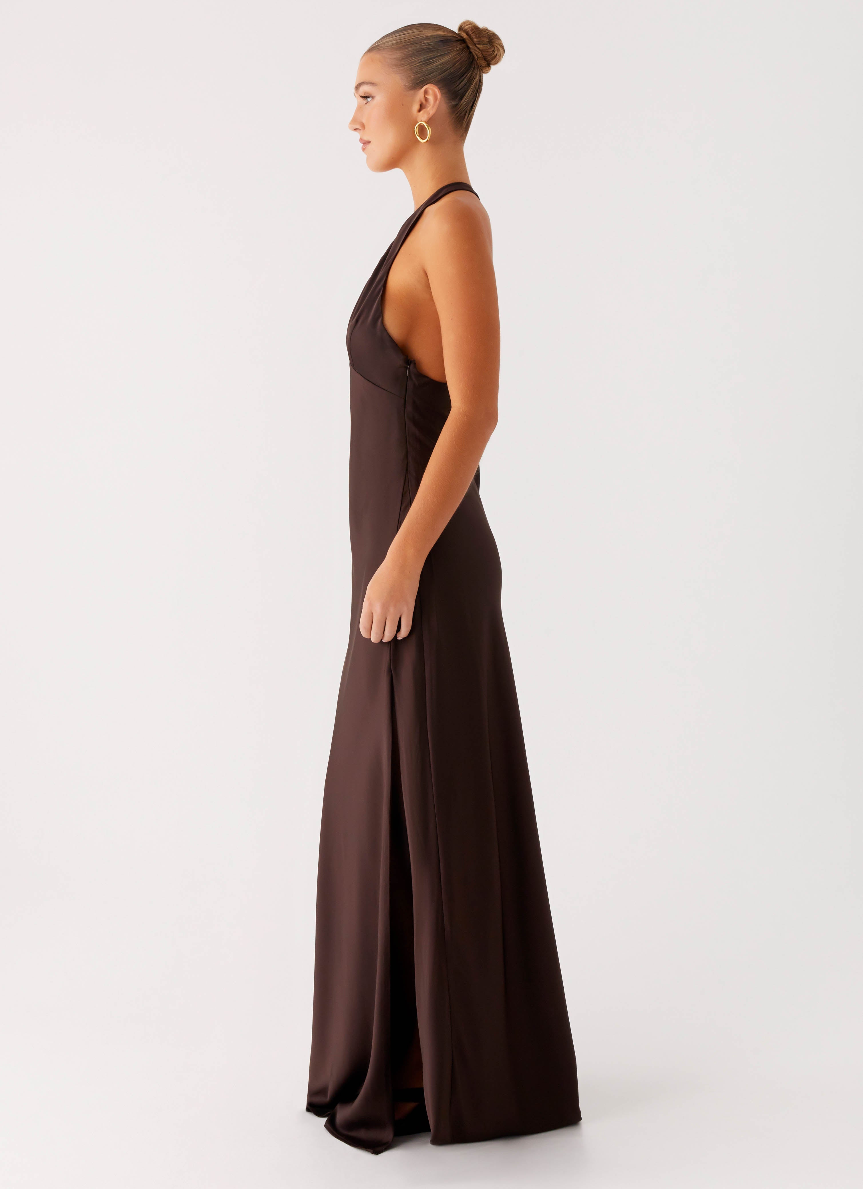 Candice | Maxi Dress with Halter Neck and Side Split