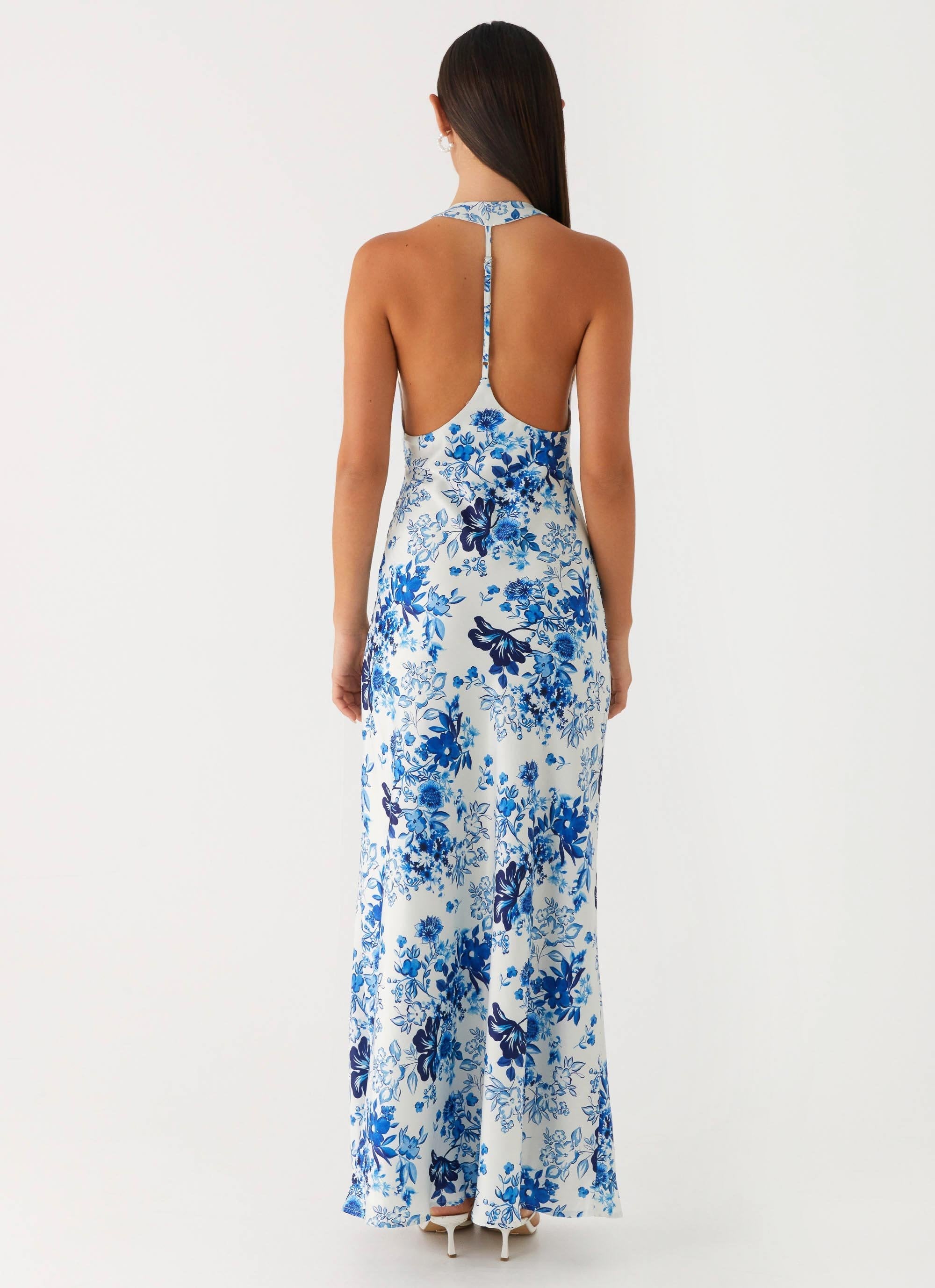 Candice | Maxi Dress with Halter Neck and Side Split