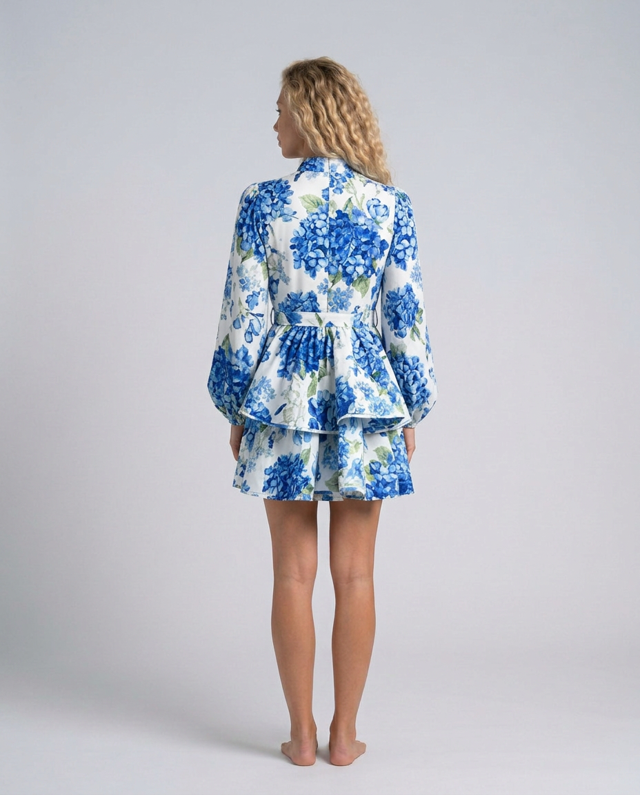 Lilly | Tiered Peplum Mini Dress