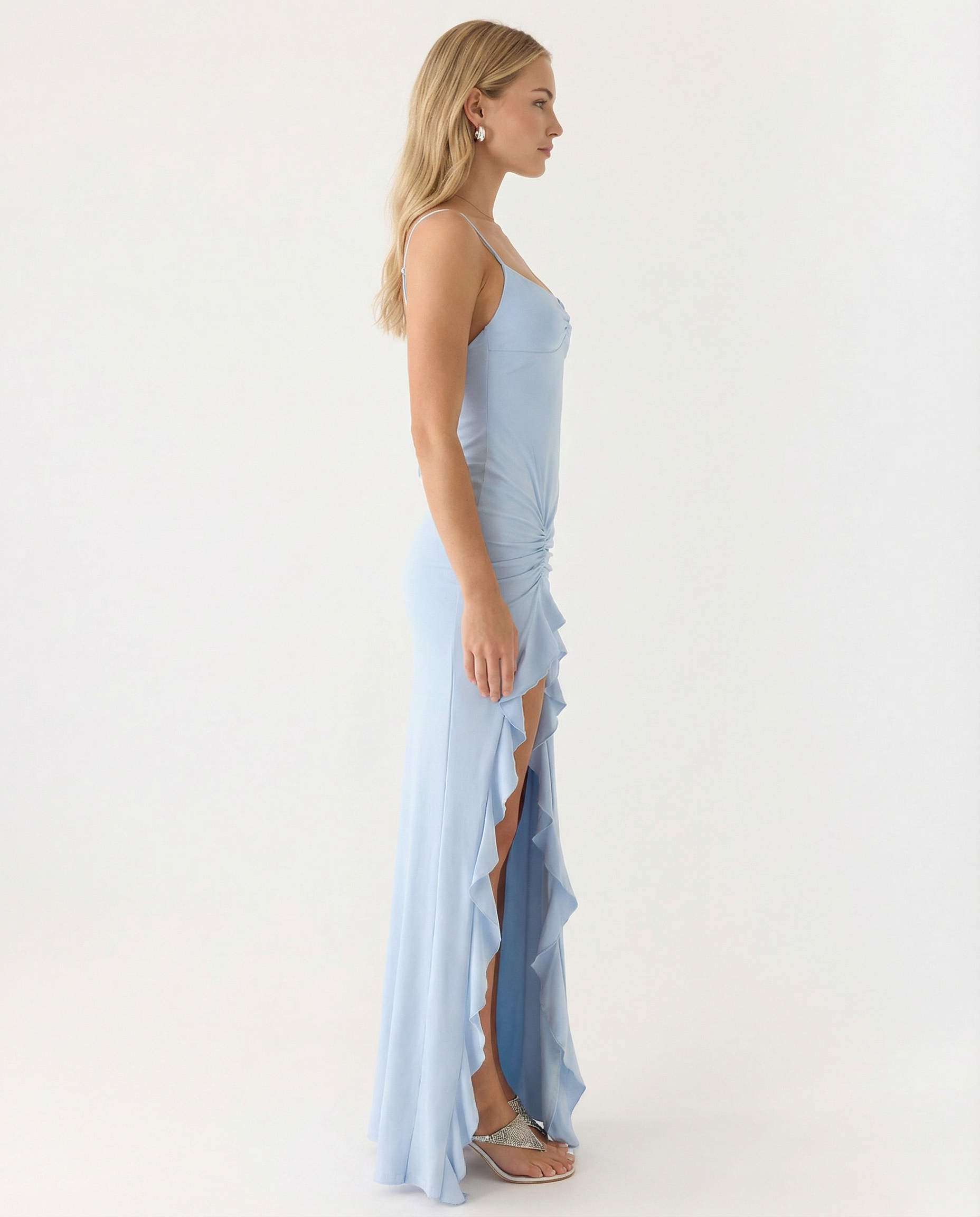 Ramona | Maxi Dress with Ruched Side Split