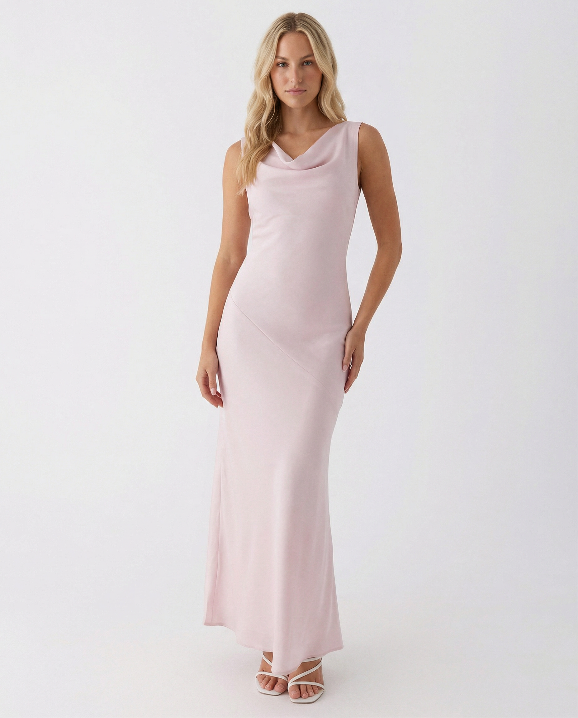 Muriel | Maxi Dress with Cowl Neck and Open Back