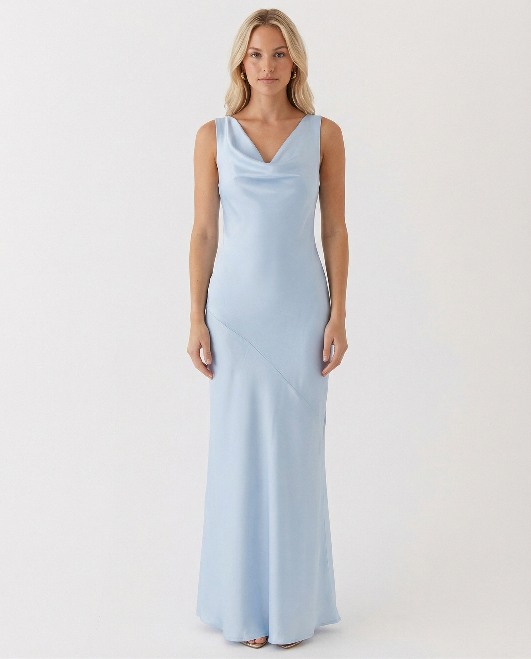 Muriel | Maxi Dress with Cowl Neck and Open Back