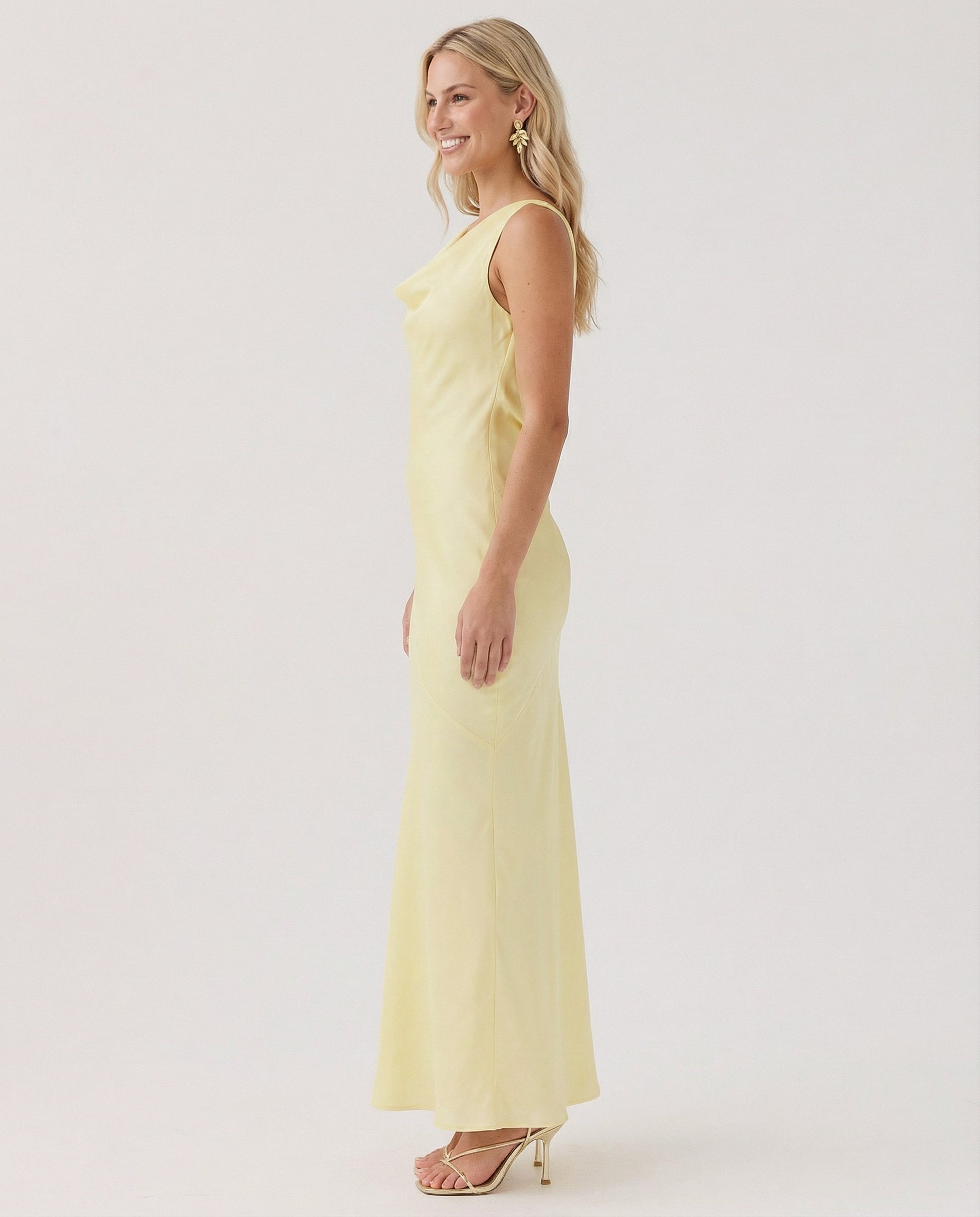 Muriel | Maxi Dress with Cowl Neck and Open Back