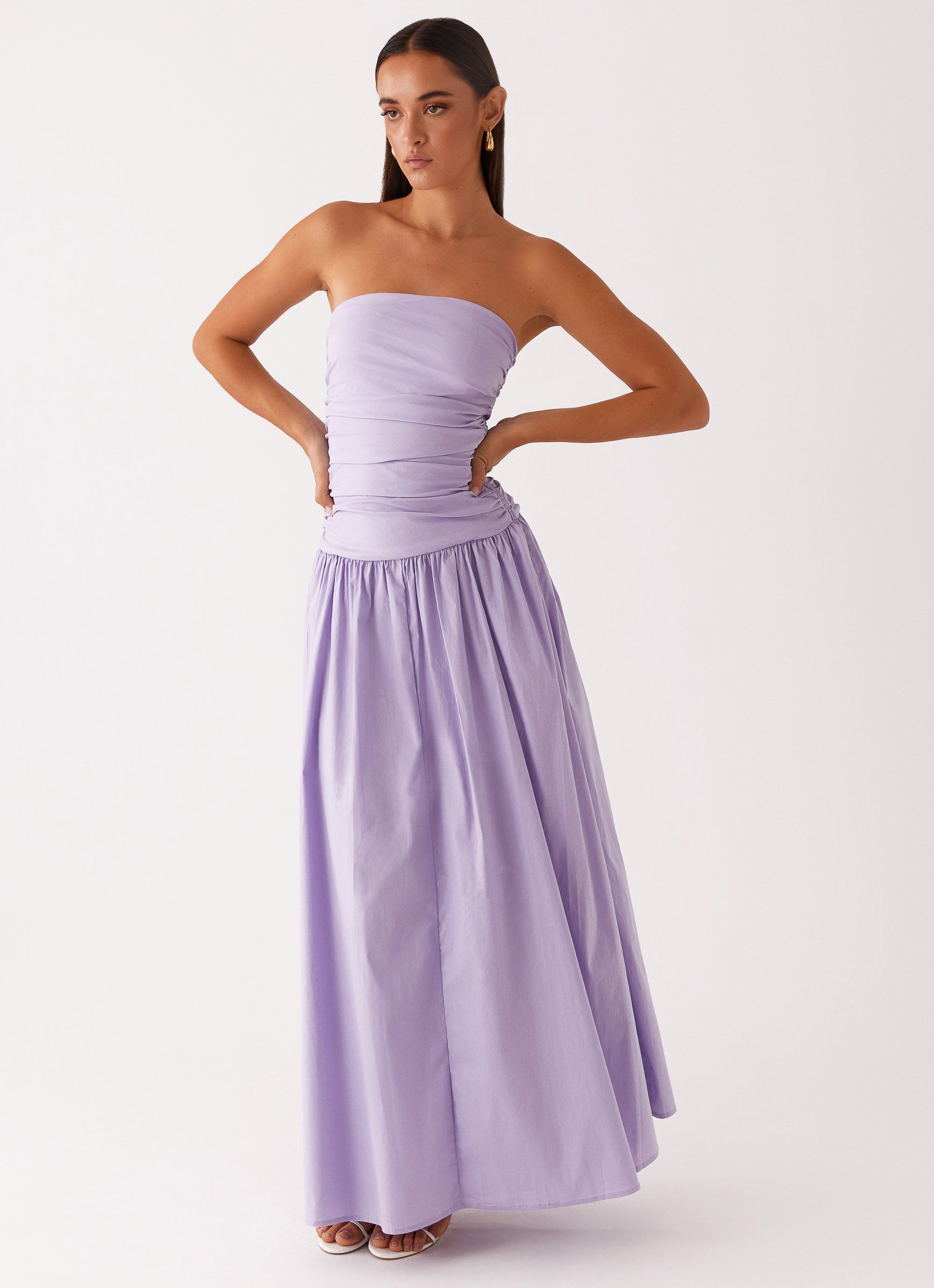Norma | Cowl Neck Slinky Bias Cut Maxi Dress