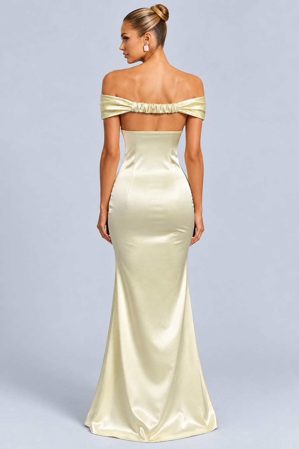 Ivy | Off-Shoulder Satin-Look Maxi Dress