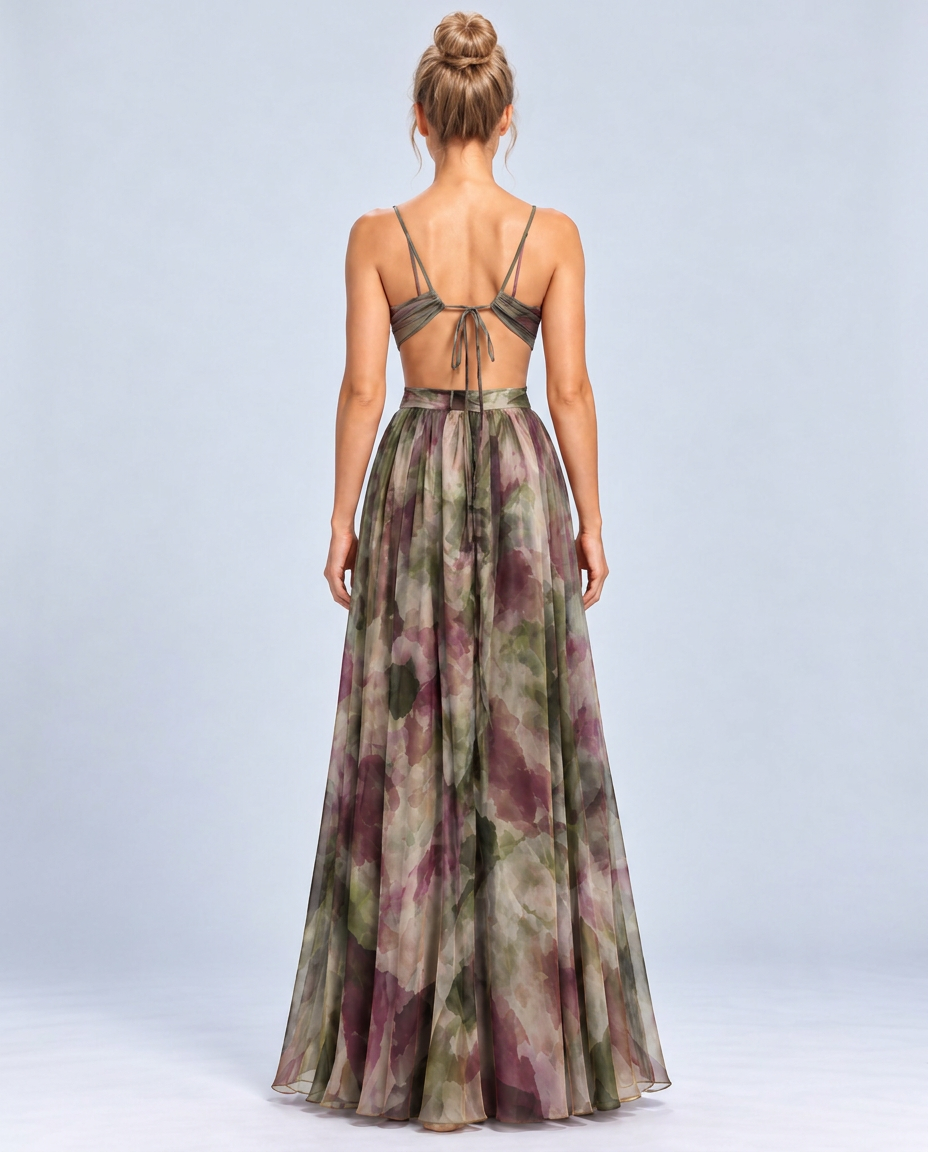 Kira | Multicolour Spaghetti Strap Maxi Dress