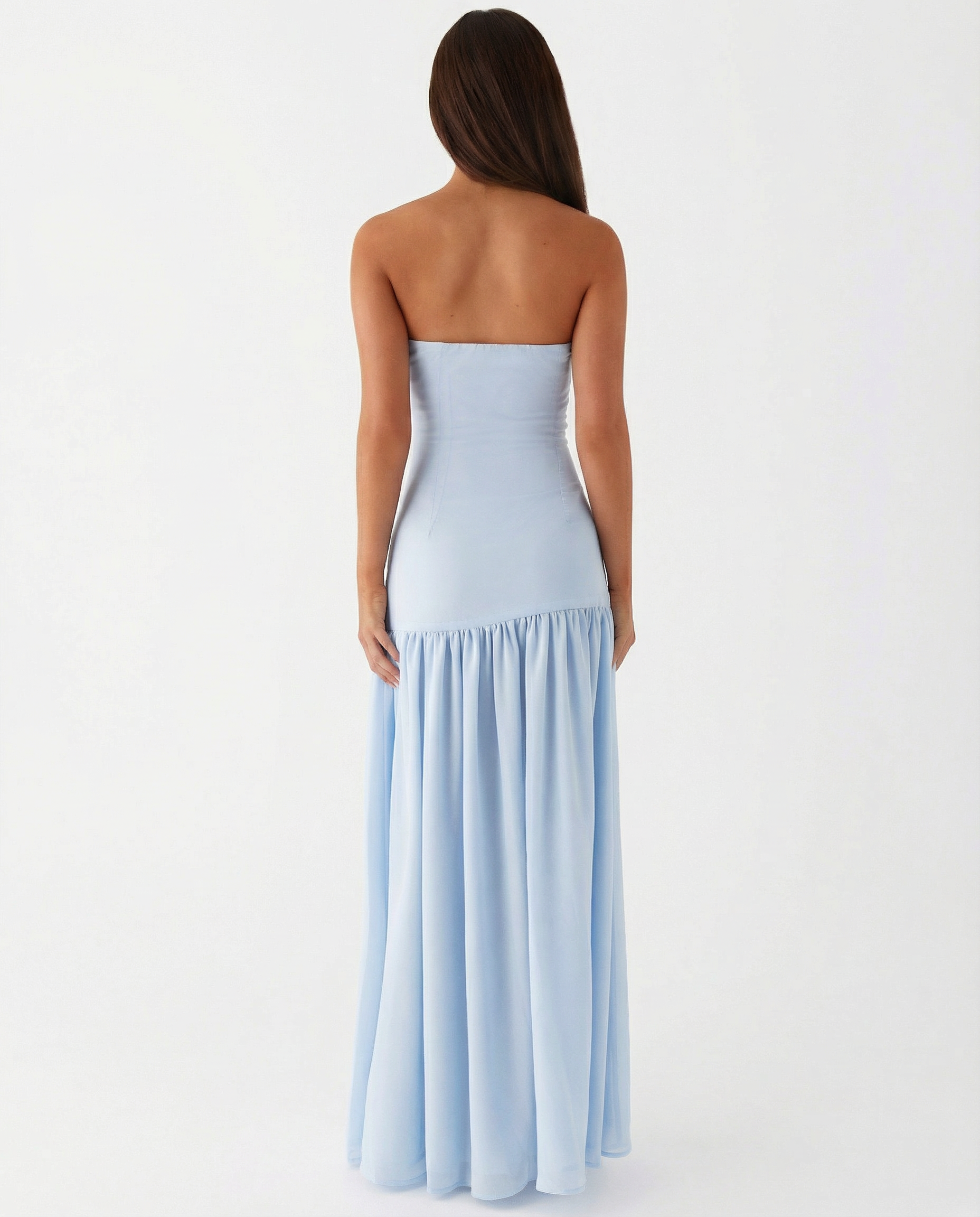 Polly | Strapless Maxi Dress with Side Slit