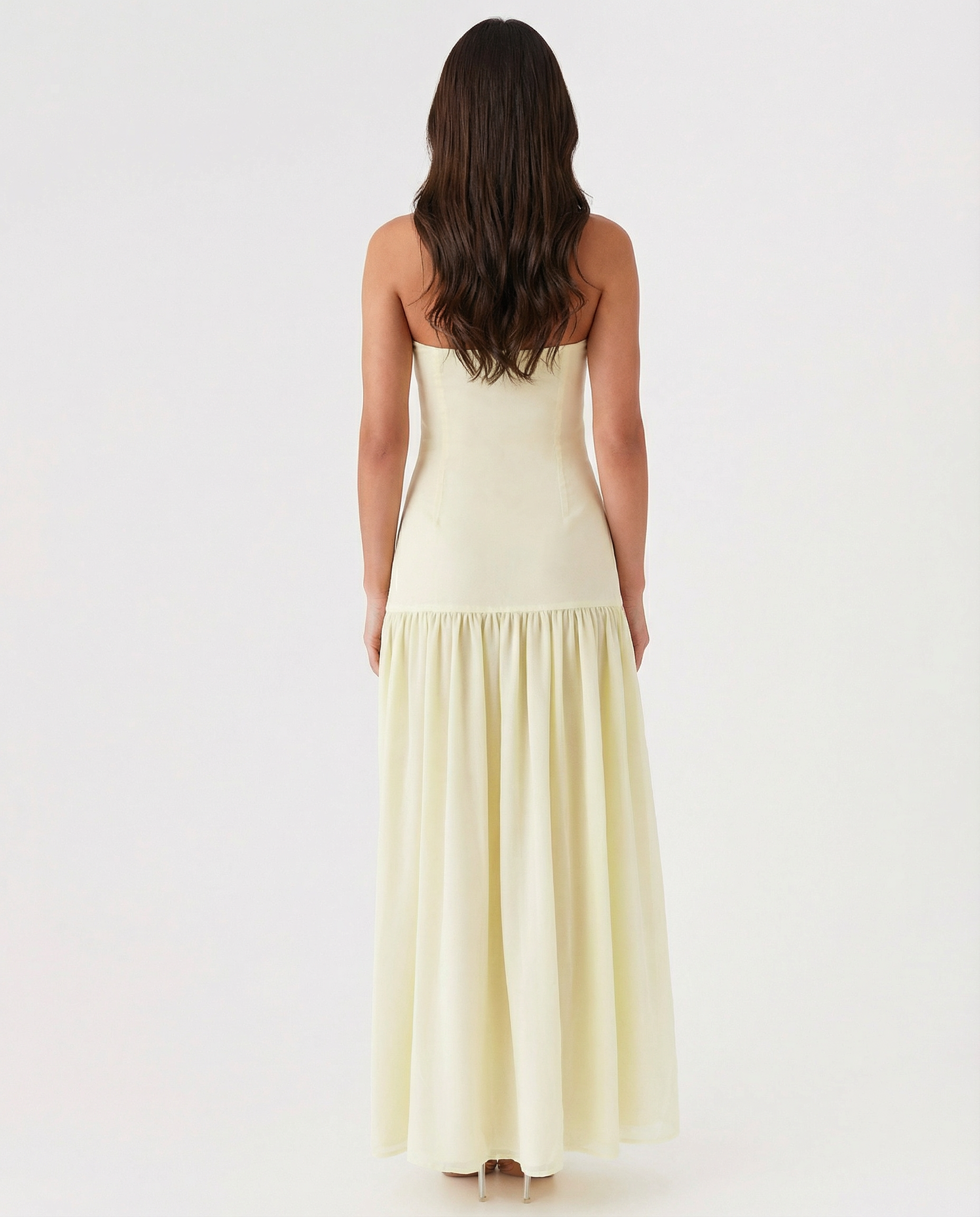 Polly | Strapless Maxi Dress with Side Slit