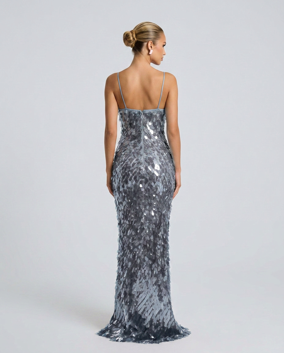 Imogen | Spaghetti Strap Sequin Maxi Dress
