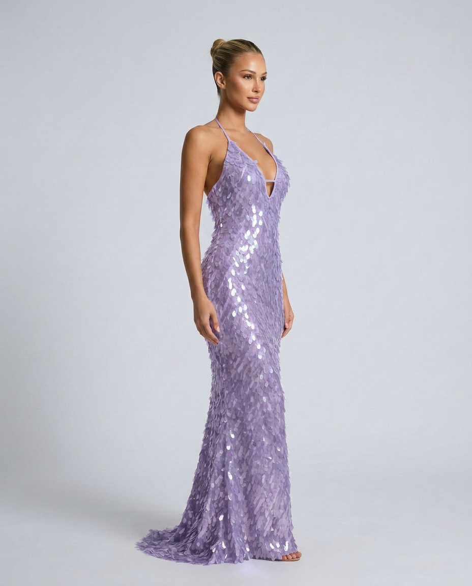 Imogen | Spaghetti Strap Sequin Maxi Dress