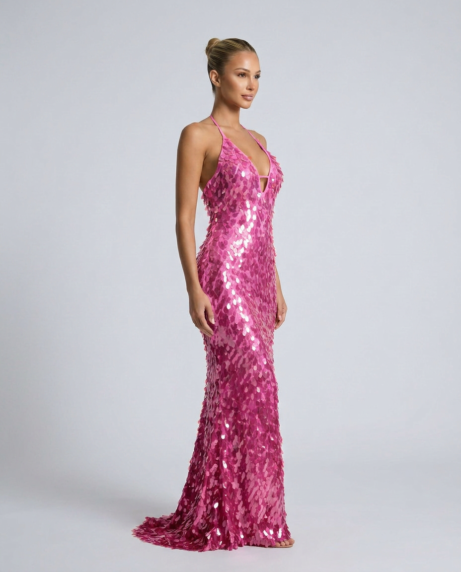 Imogen | Spaghetti Strap Sequin Maxi Dress