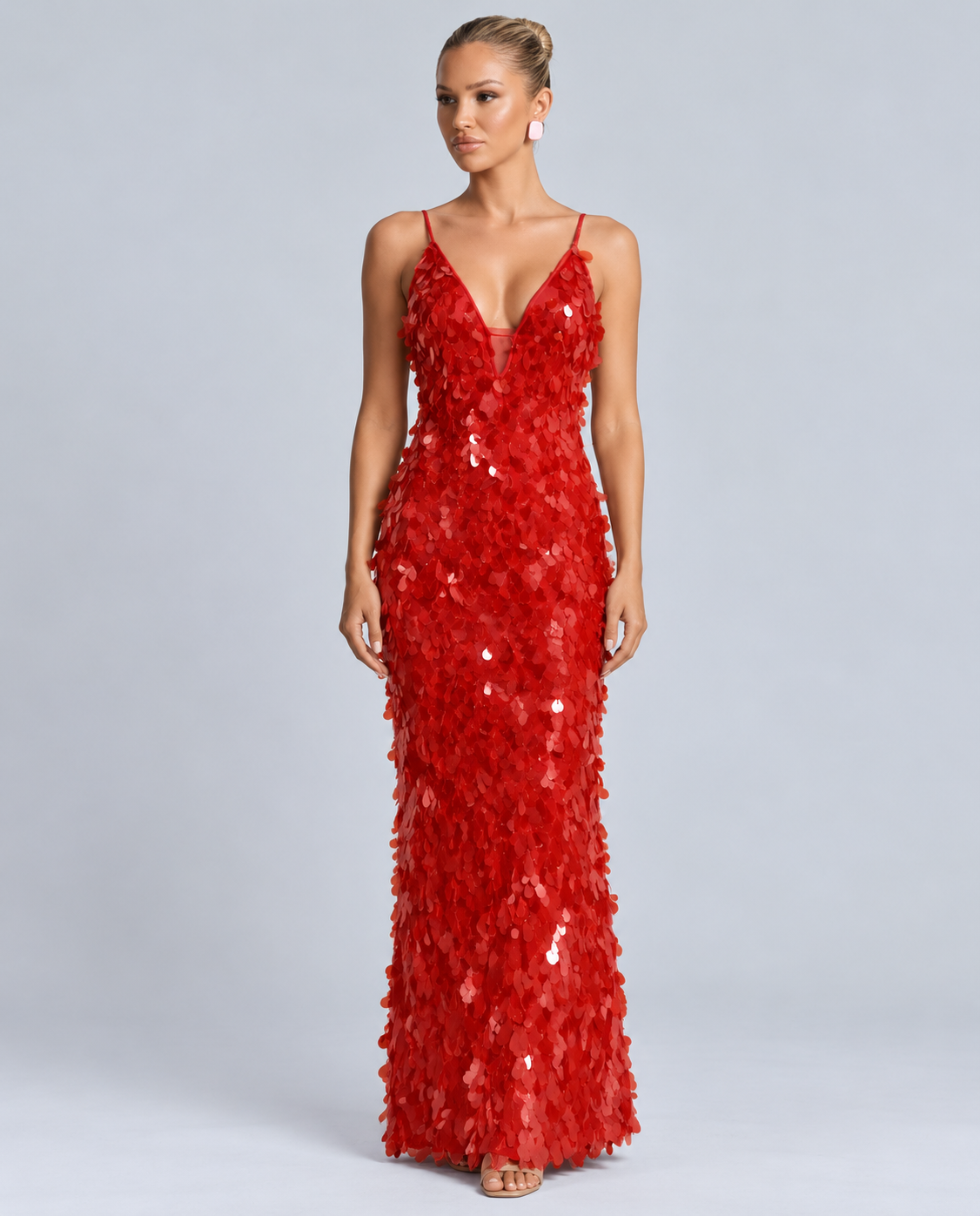 Imogen | Spaghetti Strap Sequin Maxi Dress