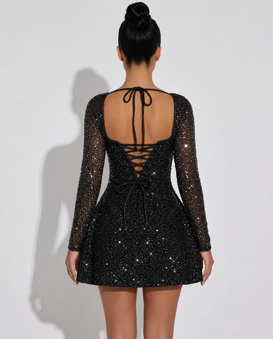 Lumina | Long Sleeve Sequin Mini Dress