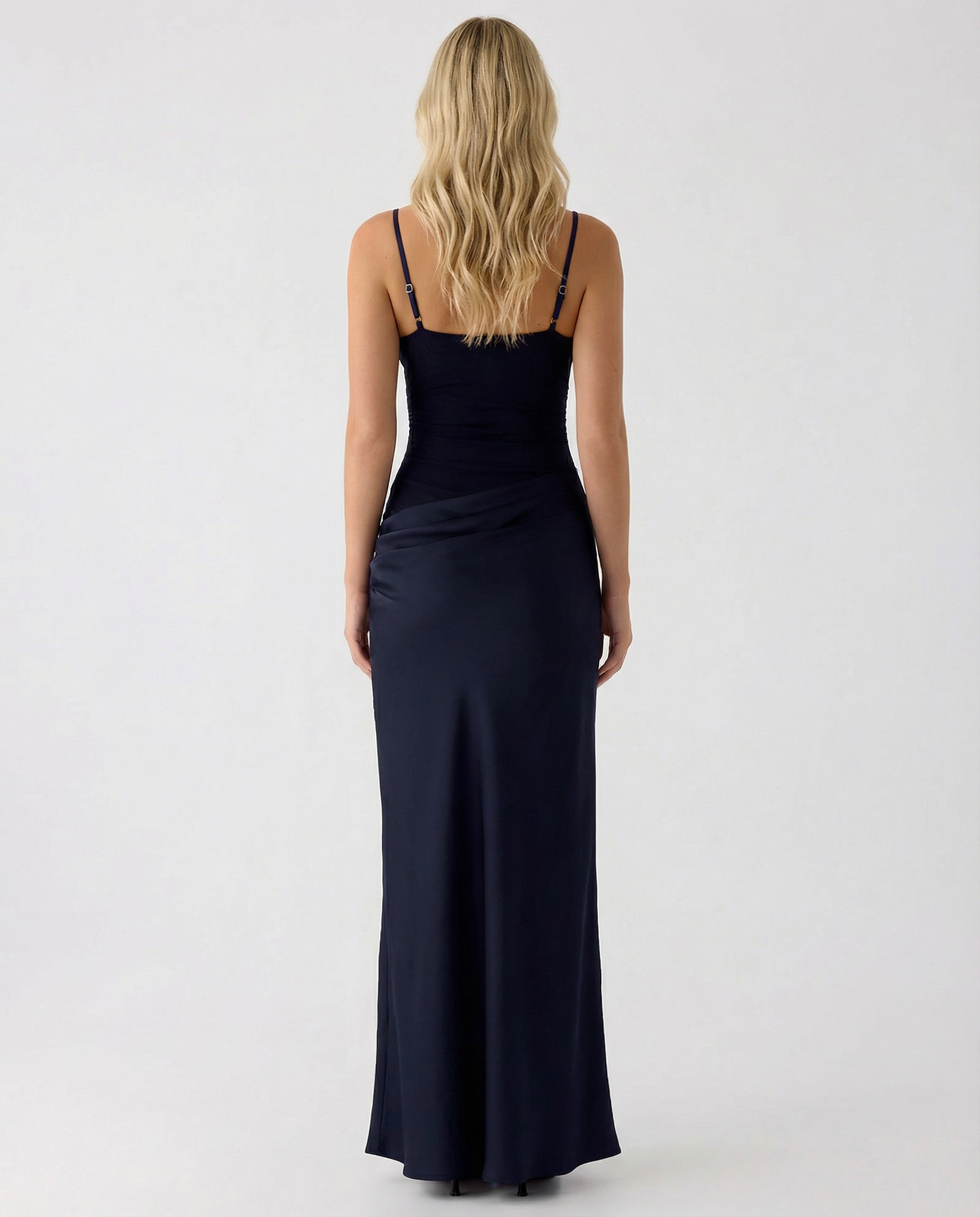 Tracie | Maxi Dress with Asymmetrical Neckline and Ruched Waist