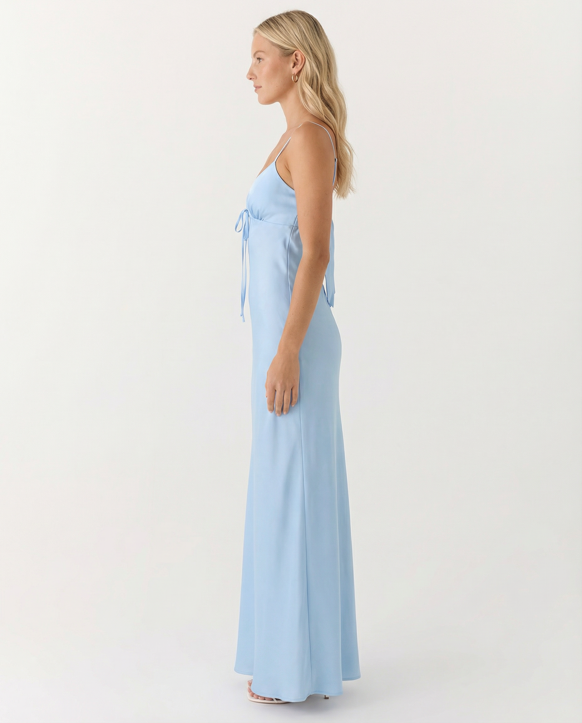 Colleen | Satin Maxi Dress with Cowl Neck