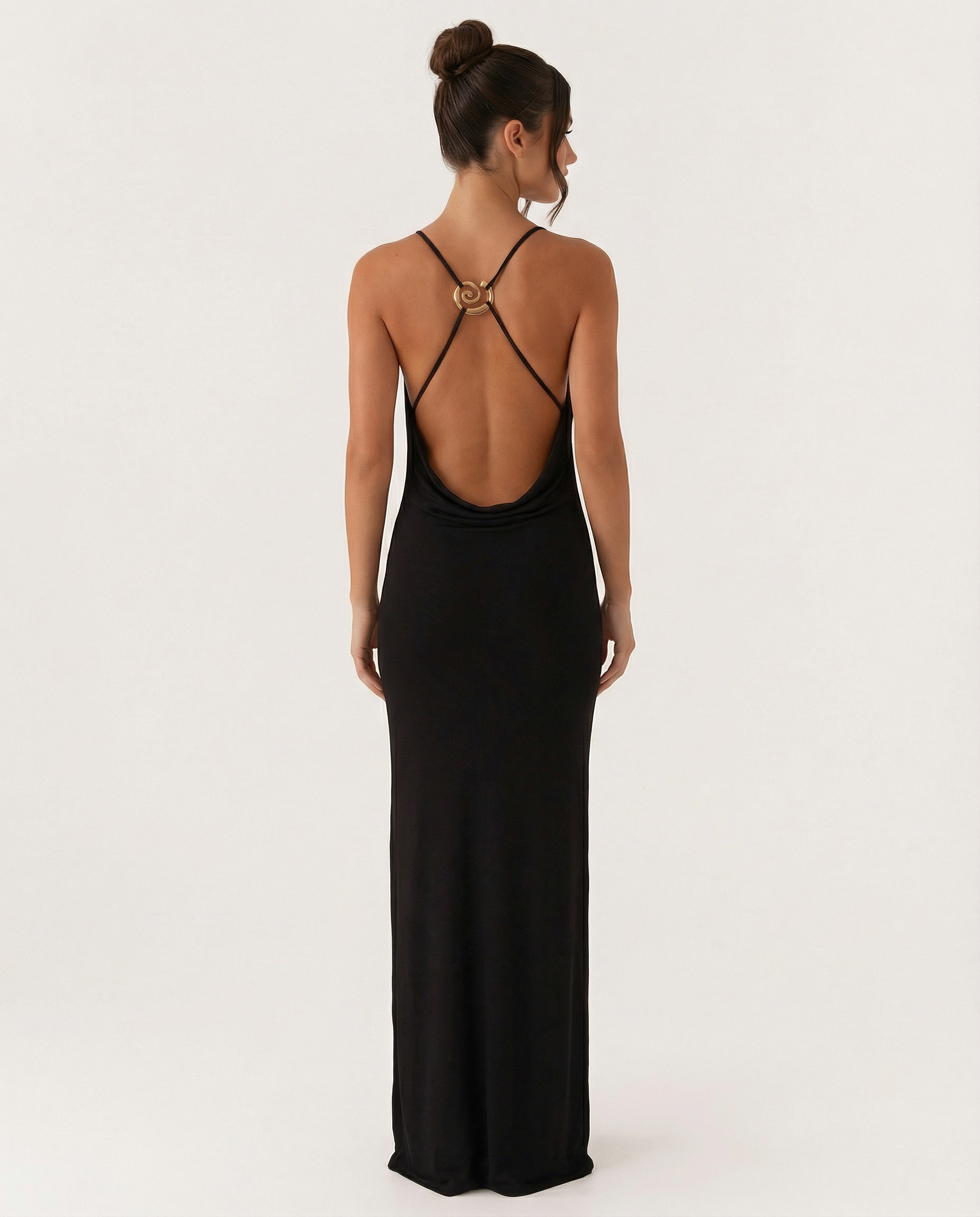 Sherri | Maxi Dress with Cowl Neck and Open Back