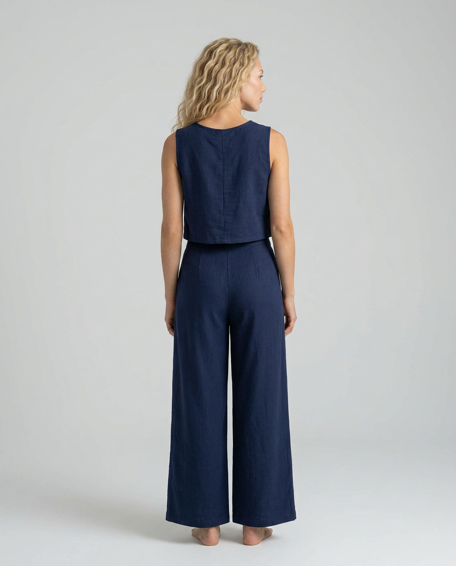 Savannah | Sleeveless Wide-Leg Casual Jumpsuit