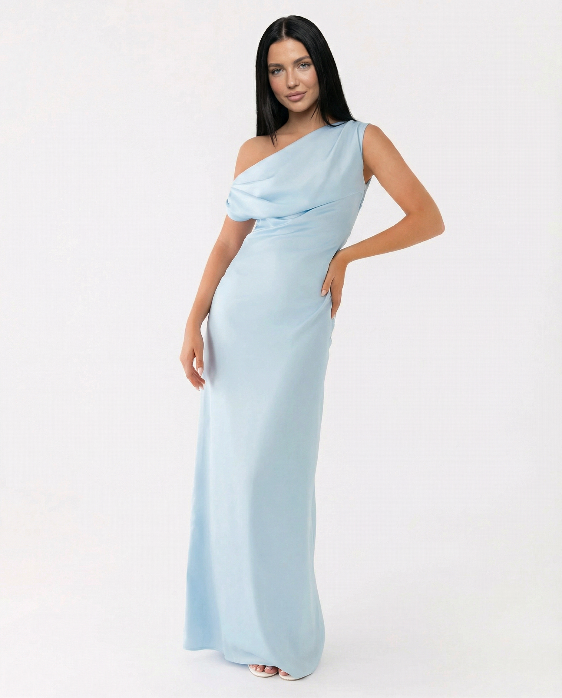 Myrna | One-Shoulder Satin Maxi Dress