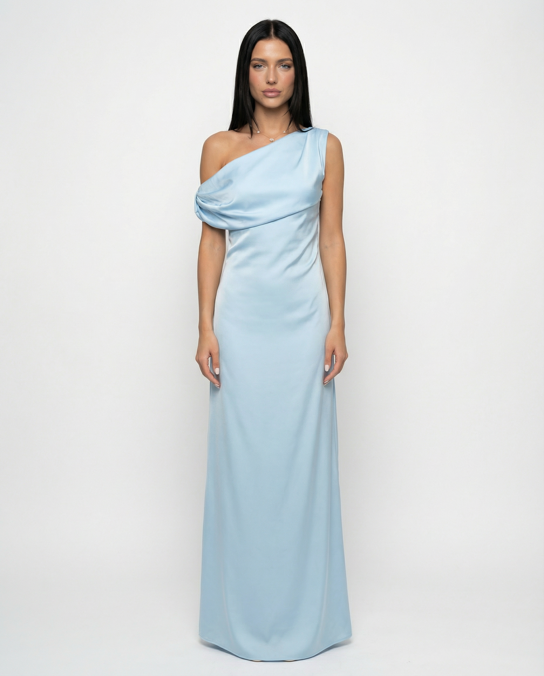 Myrna | One-Shoulder Satin Maxi Dress