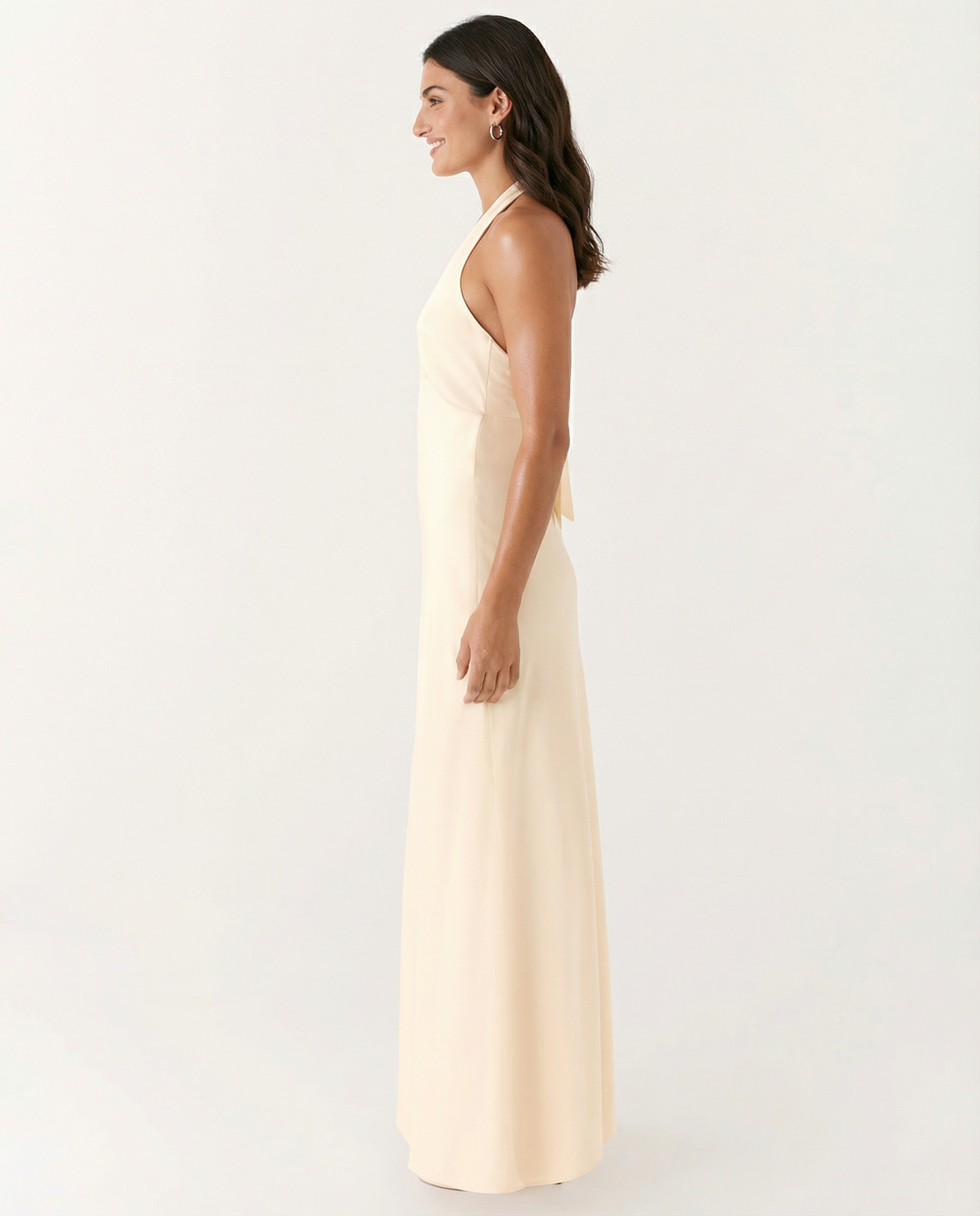 Addie | Halter Neck Maxi Dress with Low Back