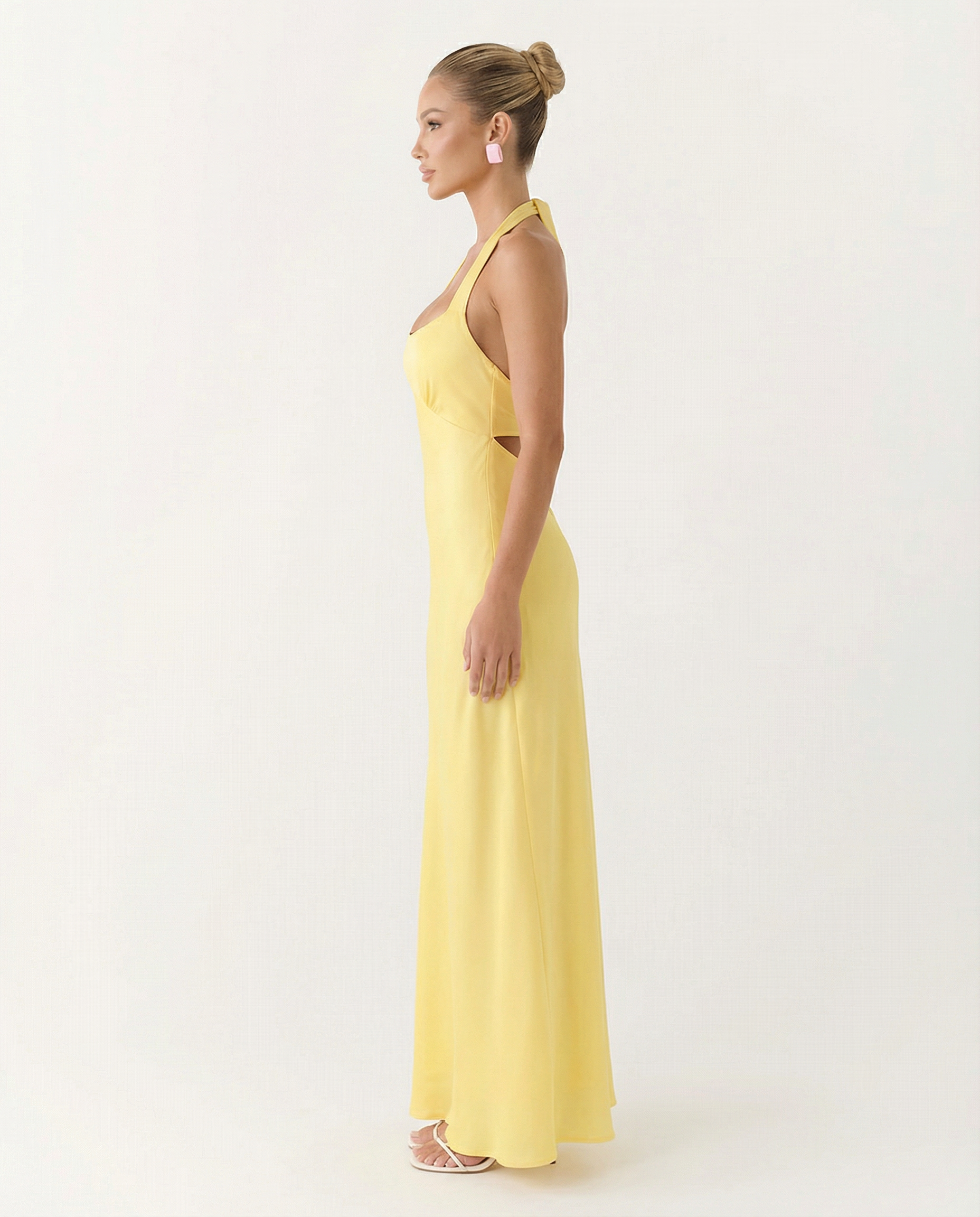 Addie | Halter Neck Maxi Dress with Low Back