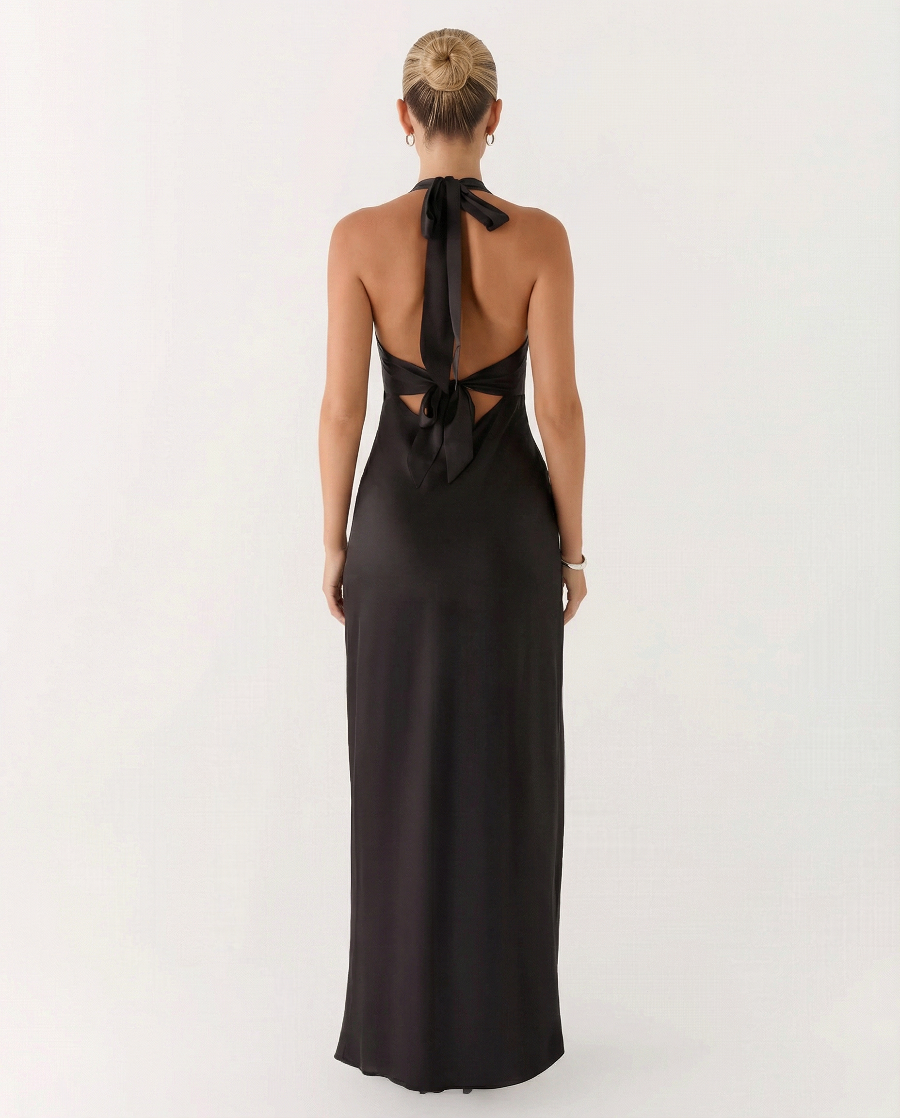 Addie | Halter Neck Maxi Dress with Low Back