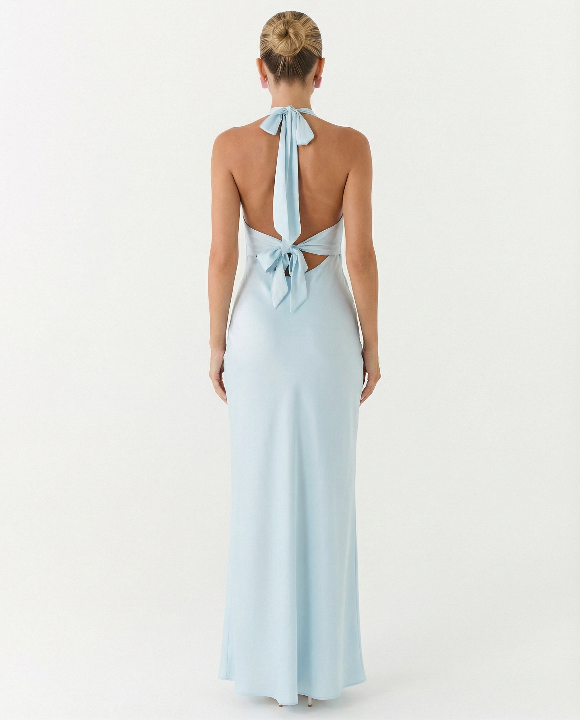 Addie | Halter Neck Maxi Dress with Low Back