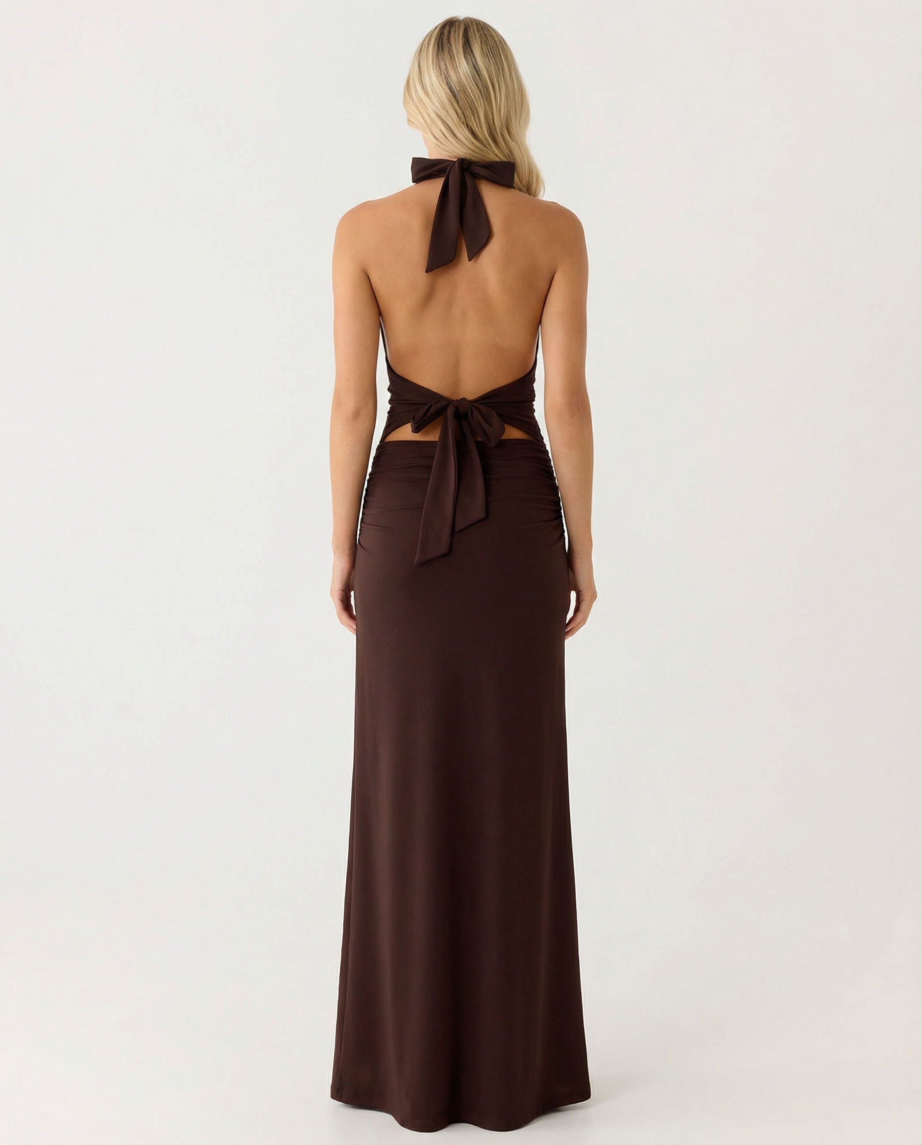 Etta | Halter Neck Maxi Dress with Open Back