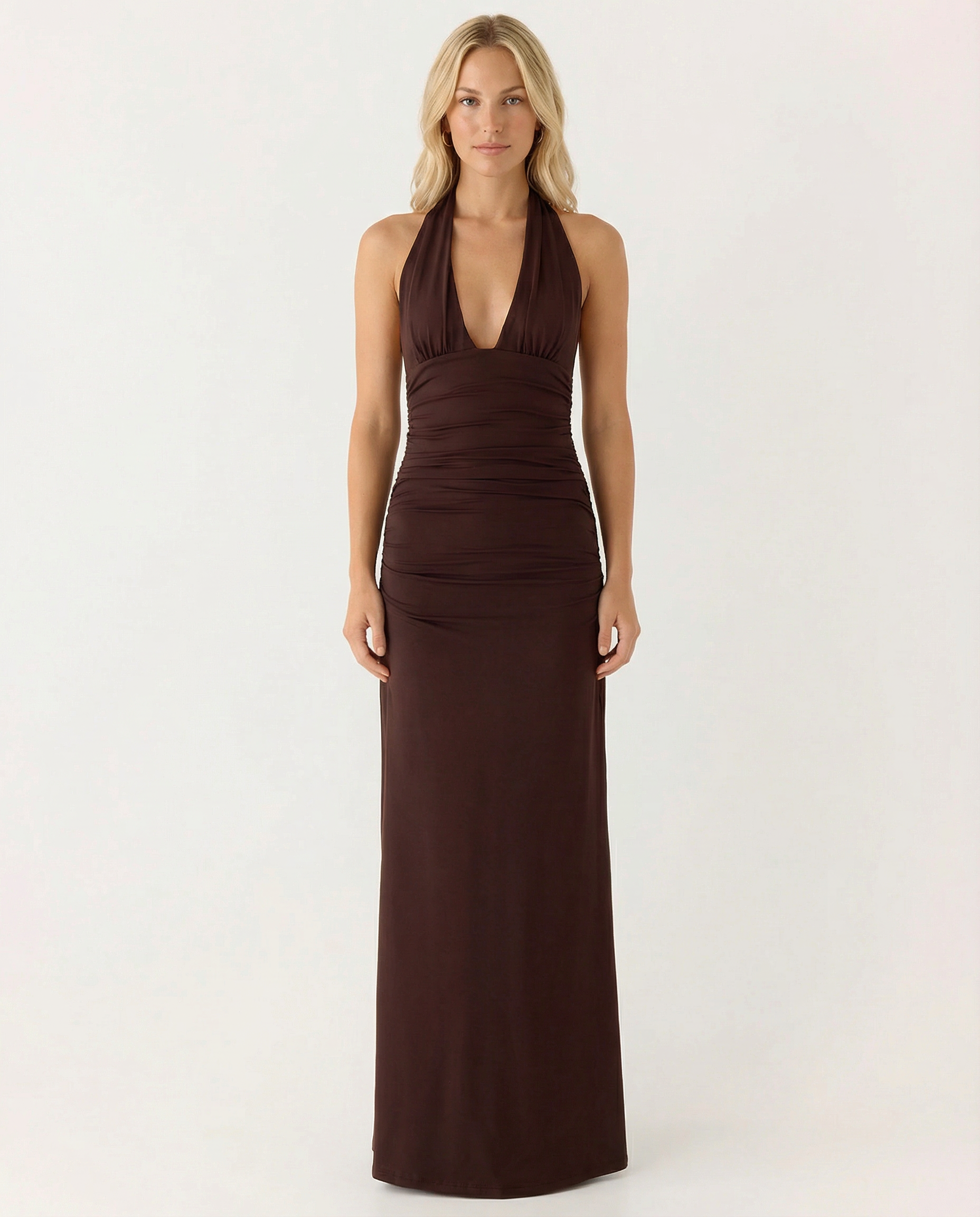 Etta | Halter Neck Maxi Dress with Open Back