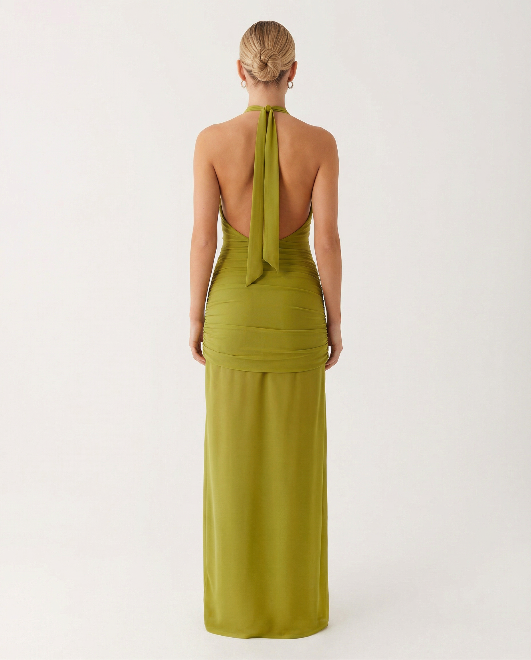Monique | Maxi Dress with Halter Neck and Side Split