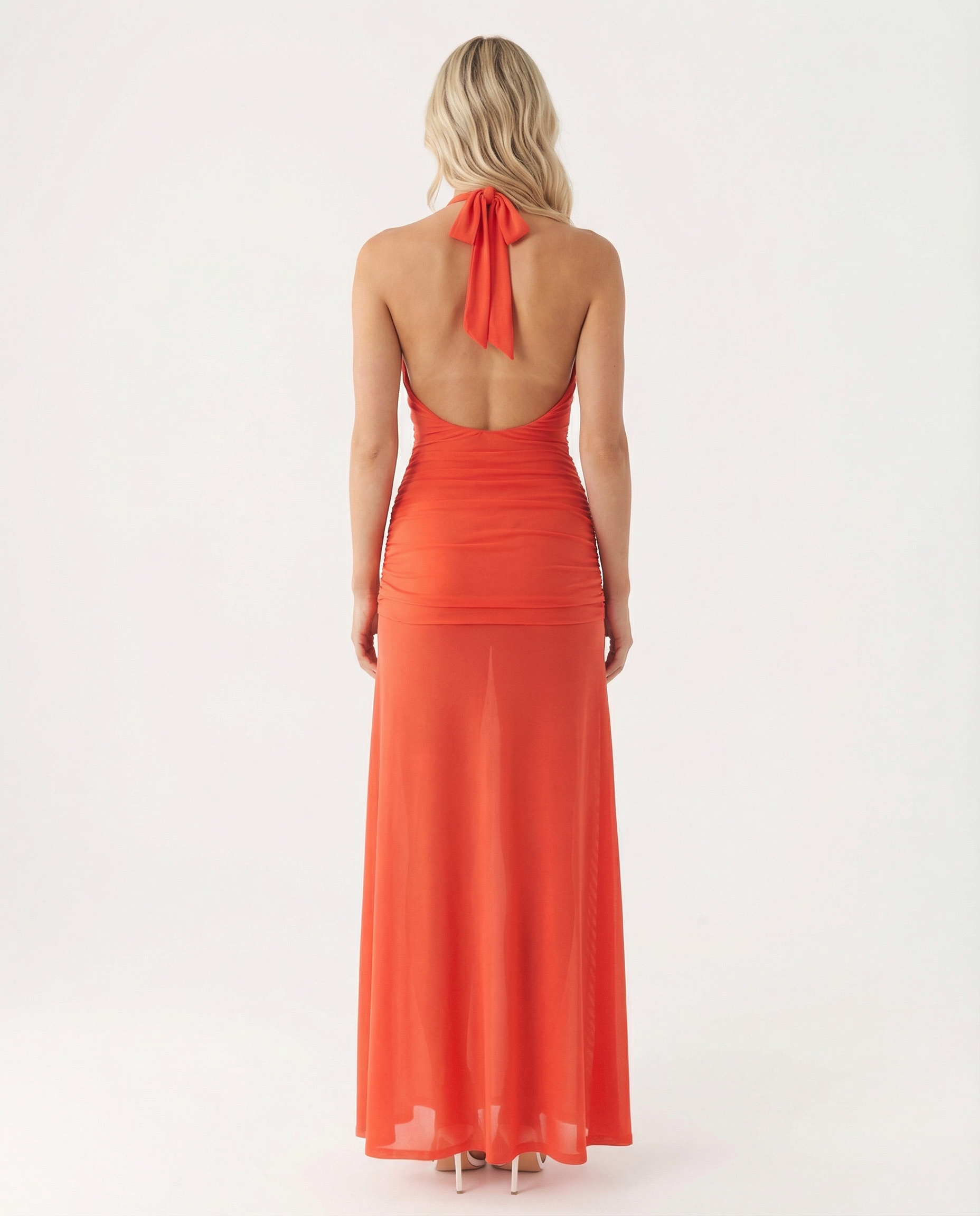 Monique | Maxi Dress with Halter Neck and Side Split