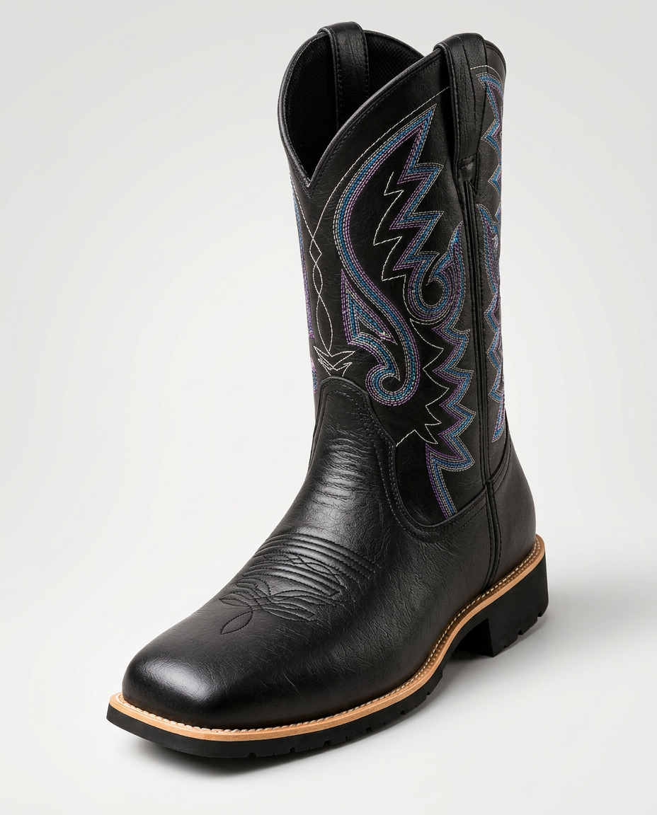 Cassidy | Embroidered Western Leather Cowboy Boots